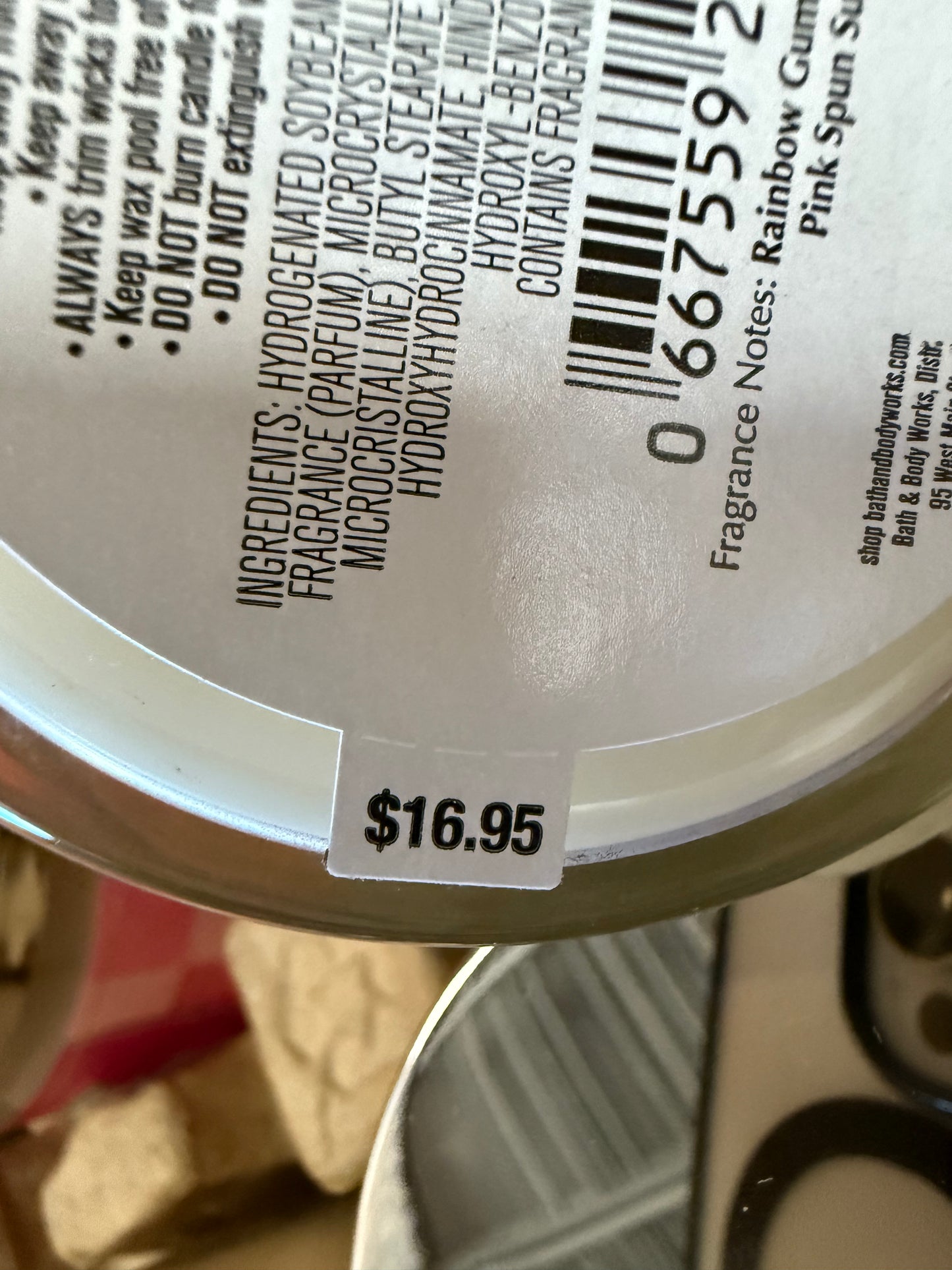 Bath and Body Works Pink Gumball Chew Make me Happy Candle