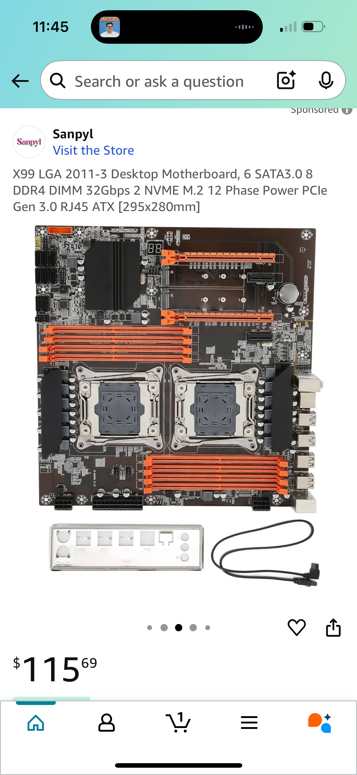X99 LGA 2011-3 Desktop Motherboard, 6 SATA3.0 8 DDR4 DIMM 32Gbps 2 NVME M.2 12 Phase Power PCIe Gen 3.0 RJ45 ATX [295x280mm]