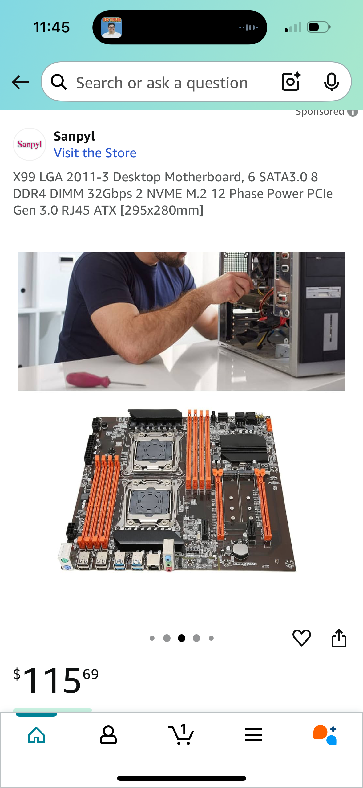 X99 LGA 2011-3 Desktop Motherboard, 6 SATA3.0 8 DDR4 DIMM 32Gbps 2 NVME M.2 12 Phase Power PCIe Gen 3.0 RJ45 ATX [295x280mm]