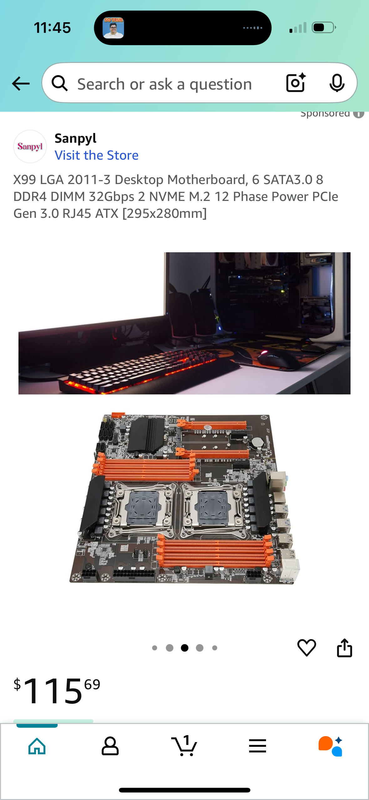 X99 LGA 2011-3 Desktop Motherboard, 6 SATA3.0 8 DDR4 DIMM 32Gbps 2 NVME M.2 12 Phase Power PCIe Gen 3.0 RJ45 ATX [295x280mm]