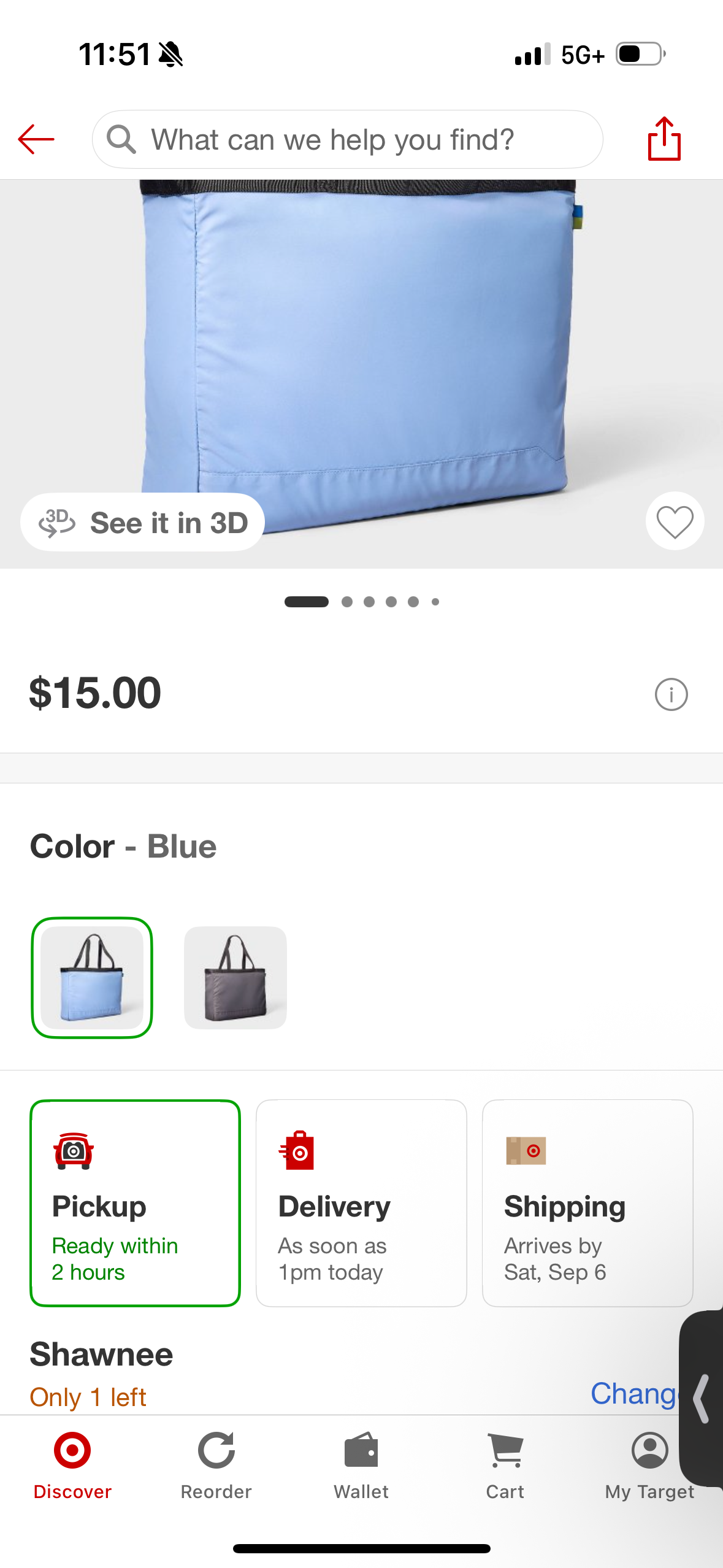Daypack Packing Tote Bag - Open Story™ Blue: Travel Softside Twill Handbag