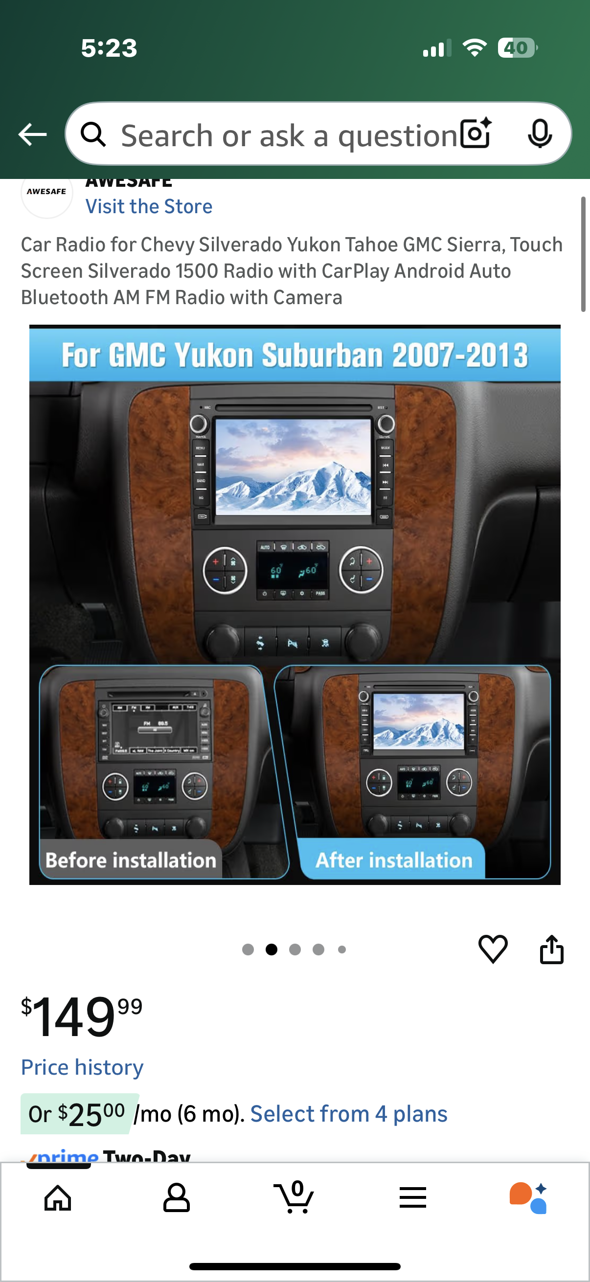 Car Radio for Chevy Silverado Yukon Tahoe GMC Sierra, Touch Screen Silverado 1500 Radio with CarPlay Android Auto Bluetooth AM FM Radio with Camera