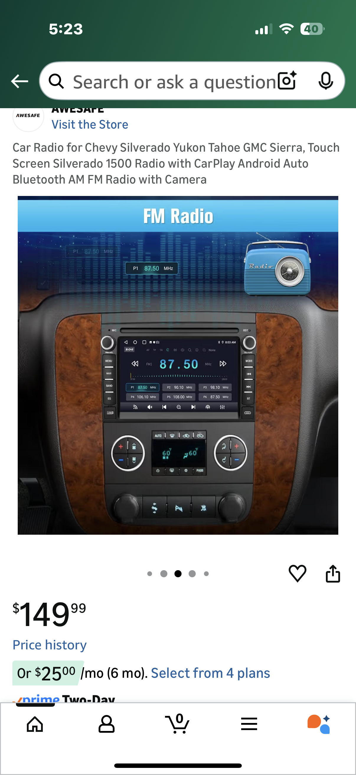 Car Radio for Chevy Silverado Yukon Tahoe GMC Sierra, Touch Screen Silverado 1500 Radio with CarPlay Android Auto Bluetooth AM FM Radio with Camera