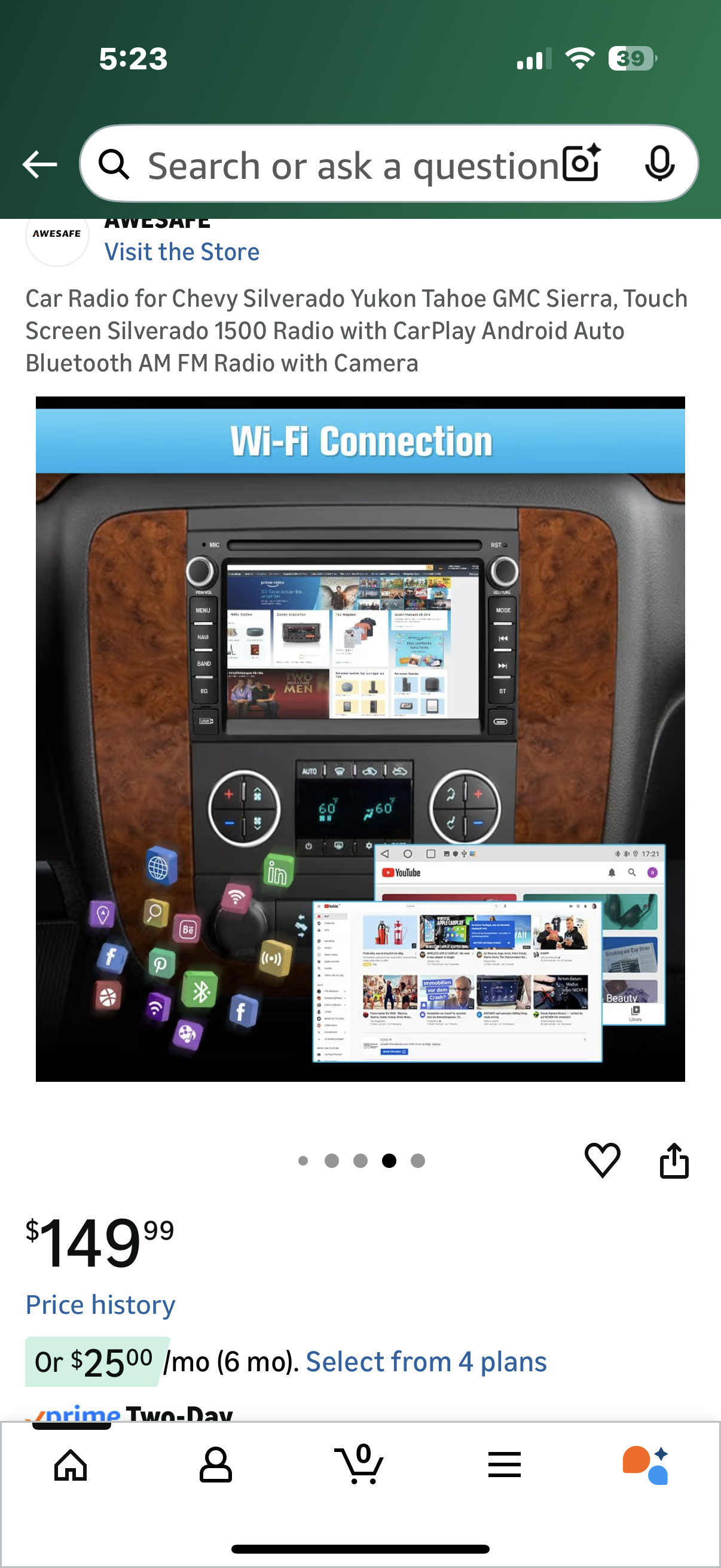 Car Radio for Chevy Silverado Yukon Tahoe GMC Sierra, Touch Screen Silverado 1500 Radio with CarPlay Android Auto Bluetooth AM FM Radio with Camera