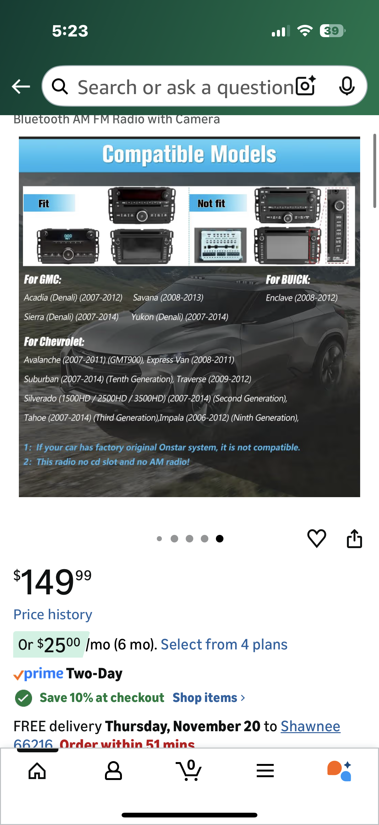 Car Radio for Chevy Silverado Yukon Tahoe GMC Sierra, Touch Screen Silverado 1500 Radio with CarPlay Android Auto Bluetooth AM FM Radio with Camera