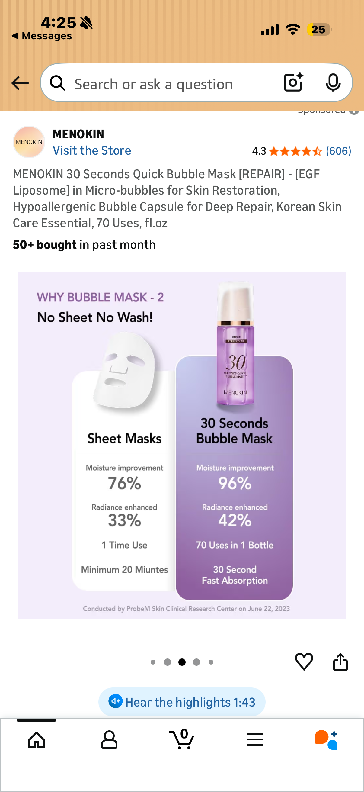 MENOKIN 30 Seconds Quick Bubble Mask [REPAIR] - [EGF Liposome] in Micro-bubbles for Skin Restoration, Hypoallergenic Bubble Capsule for Deep Repair, Korean Skin Care Essential, 70 Uses, fl.oz