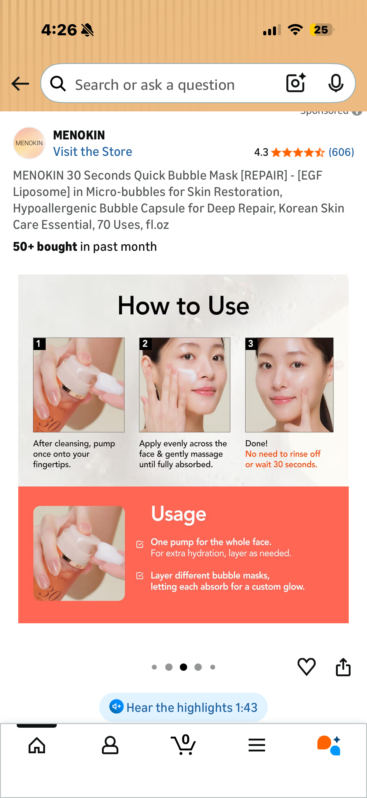 MENOKIN 30 Seconds Quick Bubble Mask [REPAIR] - [EGF Liposome] in Micro-bubbles for Skin Restoration, Hypoallergenic Bubble Capsule for Deep Repair, Korean Skin Care Essential, 70 Uses, fl.oz