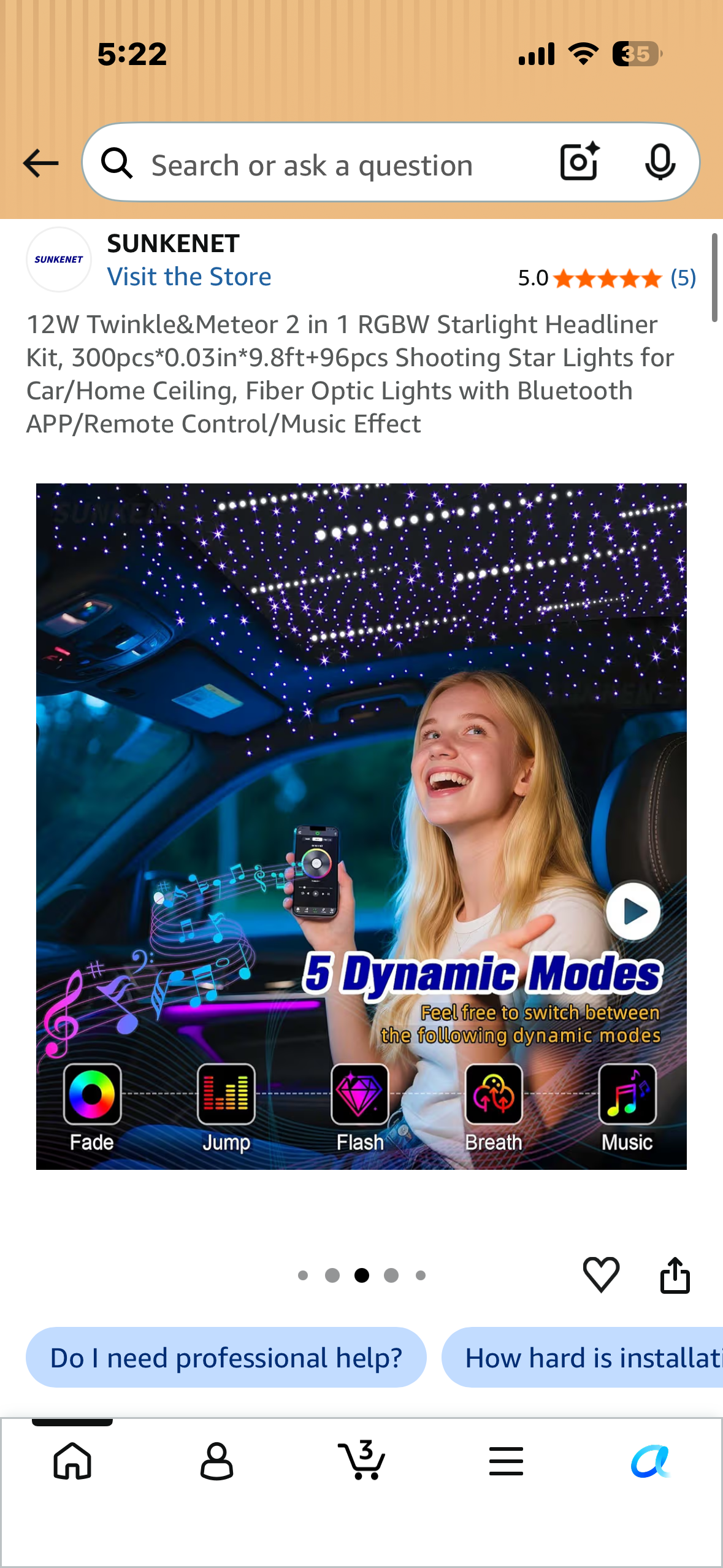 12W Twinkle&Meteor 2 in 1 RGBW Starlight Headliner Kit, 300pcs*0.03in*9.8ft+96pcs Shooting Star Lights for Car/Home Ceiling, Fiber Optic Lights with Bluetooth APP/Remote Control/Music Effect