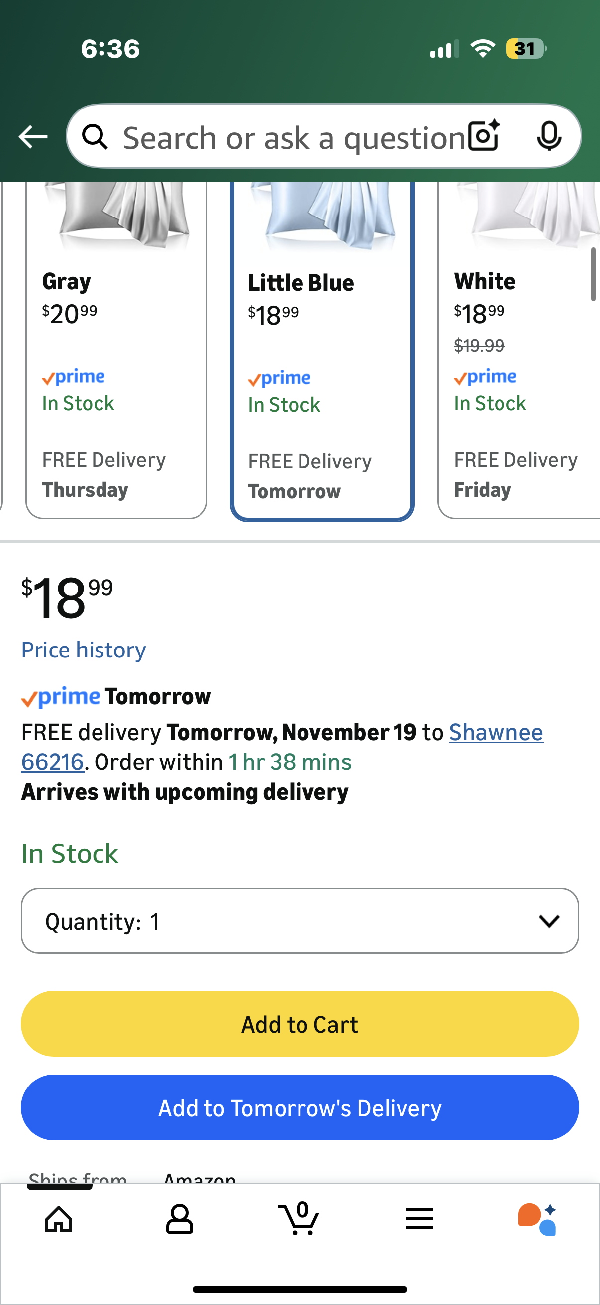 2 Pack 100% Pure Silk Pillowcase for Hair and Skin, Both Sides Mulberry Silk Pillowcases with Hidden Zipper, Cooling Pillowcase 19 Momme, 600 Thread Silk Pillow Cases Standard Size, Light Blue