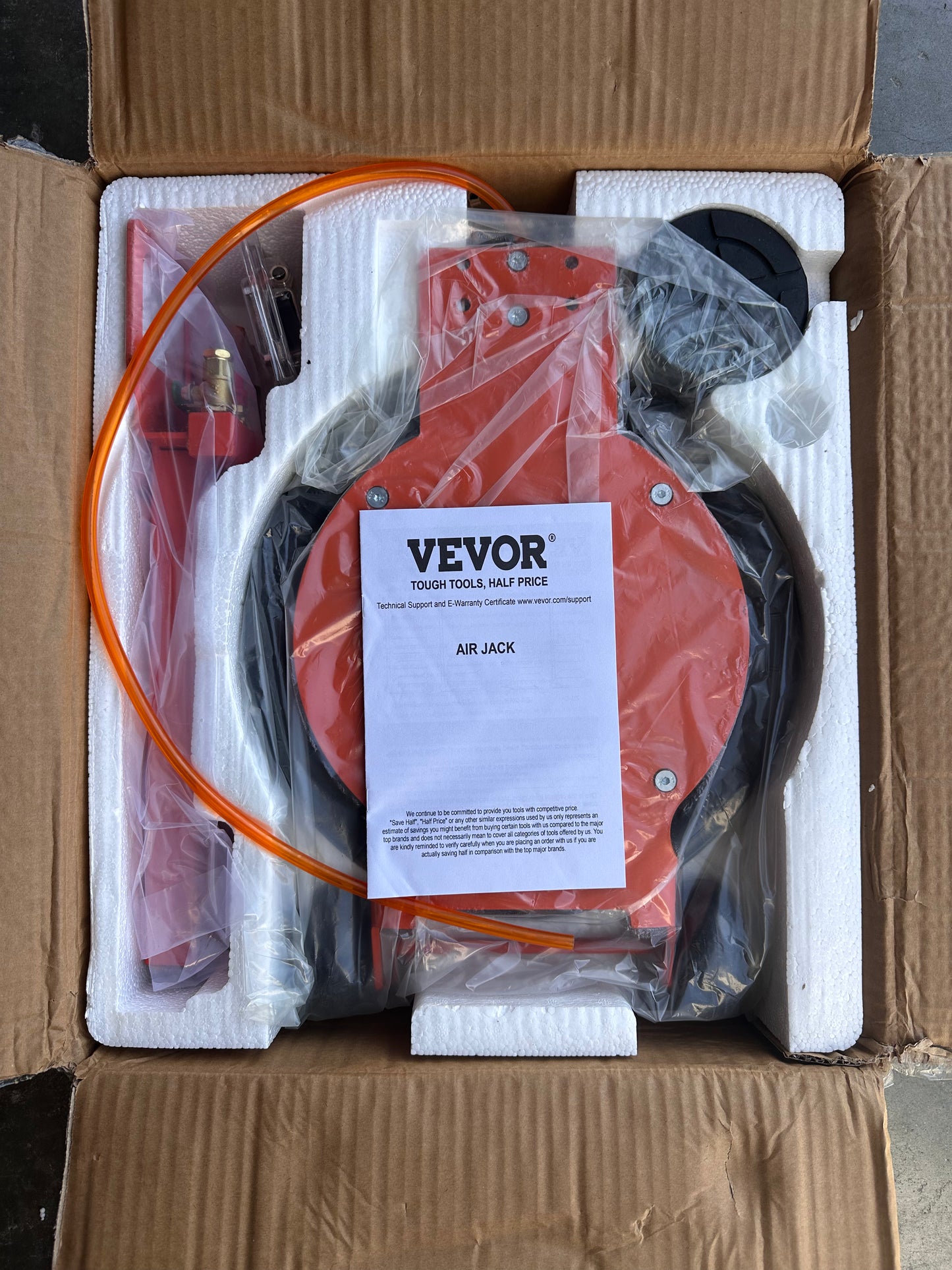 VEVOR Air Jack, 5 Ton/11000 los, 4-10 S Pneumatic Lifting Jack with Heightened Column, Easy-to-Lift & Space-Saving Jack with Thick Rubber Pad, Fits for Sedan, SUV, Pickup Truck  (G913)