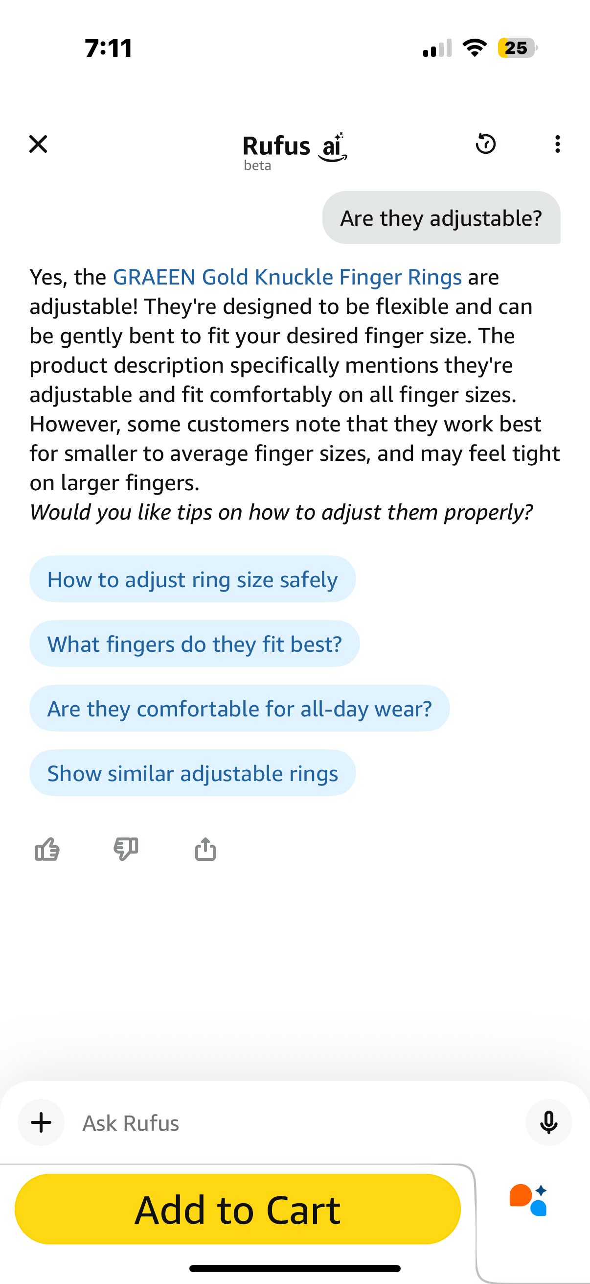 Gold Knuckle Finger Rings Stackable Ring Set