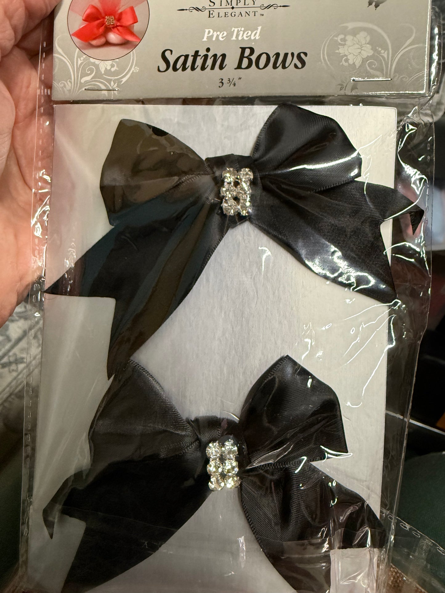 3 packages of 2 pcs Satin Bows
