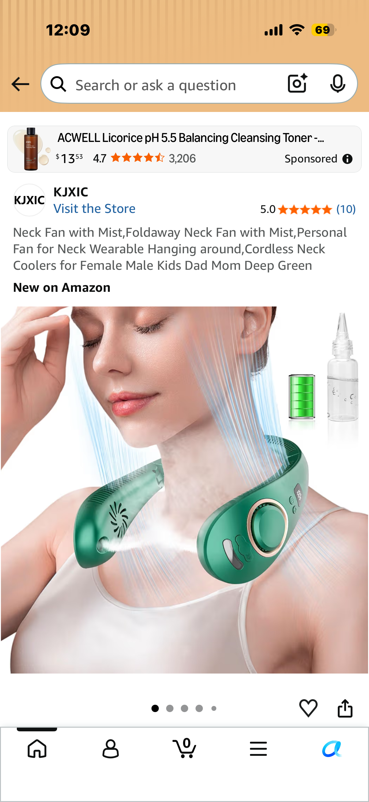 Noon Door Buster - Neck Fan with Mist