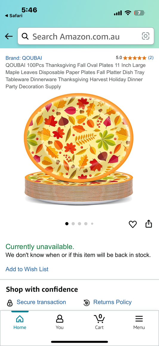 QOUBAI 100Pcs Thanksgiving Fall Oval Plates 11 Inch Large Maple Leaves Disposable Paper Plates Fall Platter Dish Tray Tableware Dinnerware Thanksgiving Harvest Holiday Dinner Party Decoration Supply