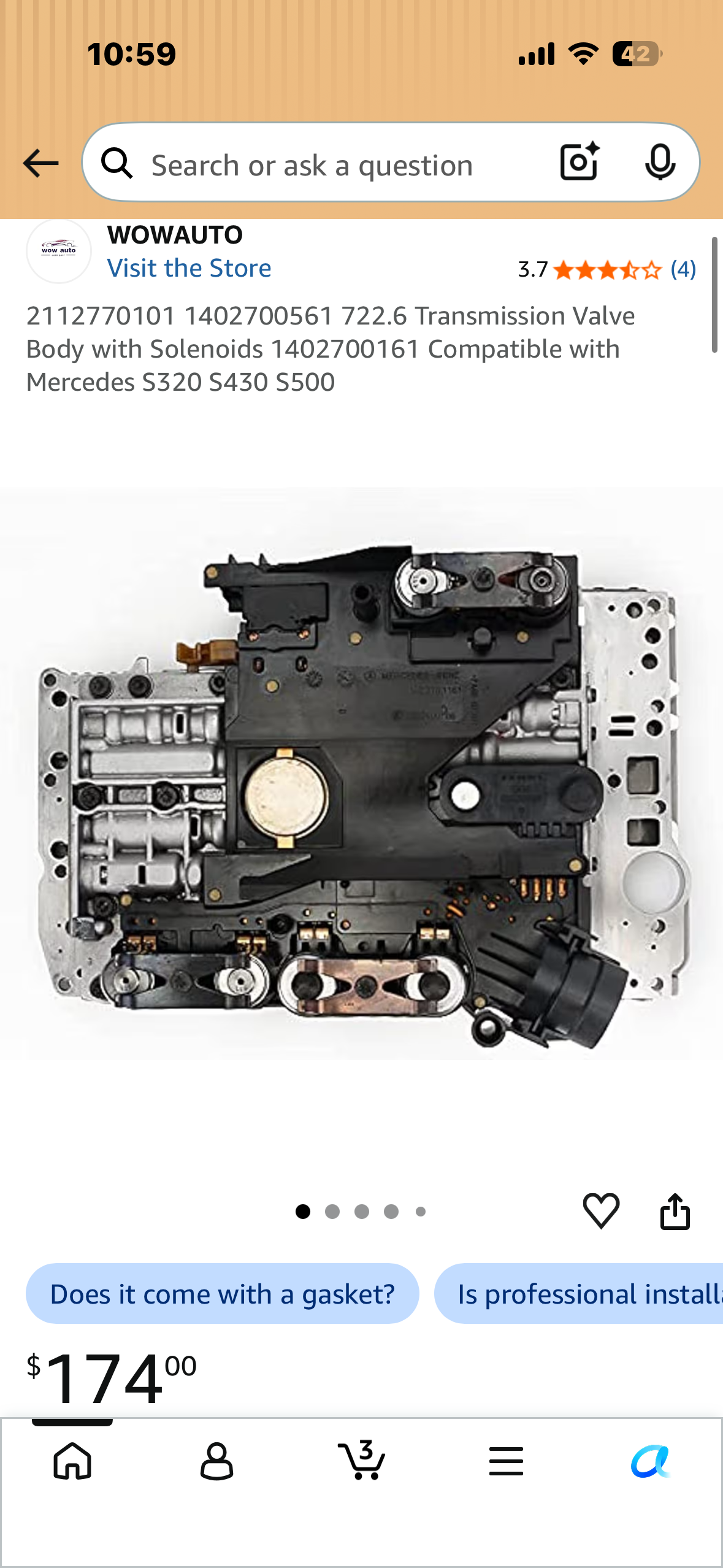 2 Transmission Valve Body with Solenoids, 112770101 1402700561 722.6, 1402700161 Compatible with Mercedes S320 S430 S500
