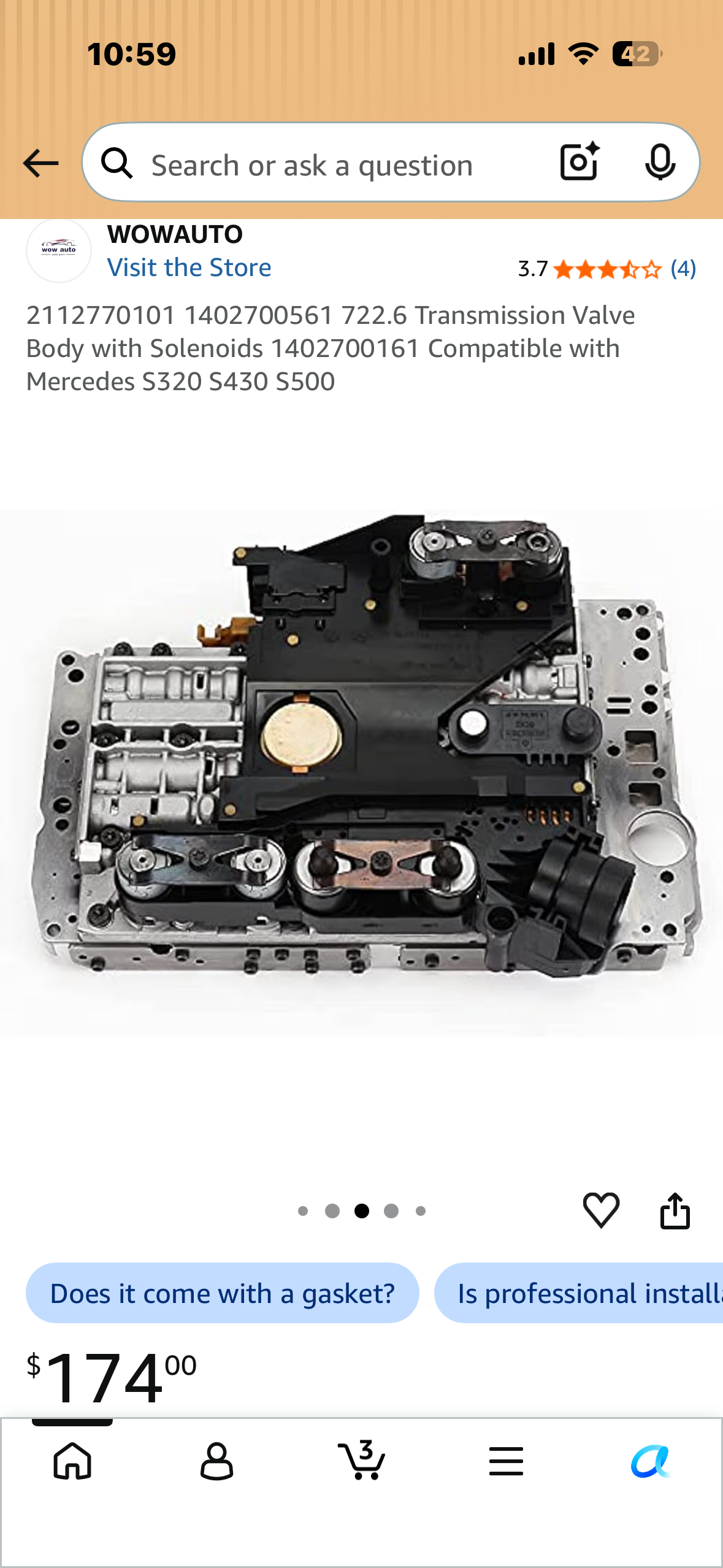 2 Transmission Valve Body with Solenoids, 112770101 1402700561 722.6, 1402700161 Compatible with Mercedes S320 S430 S500