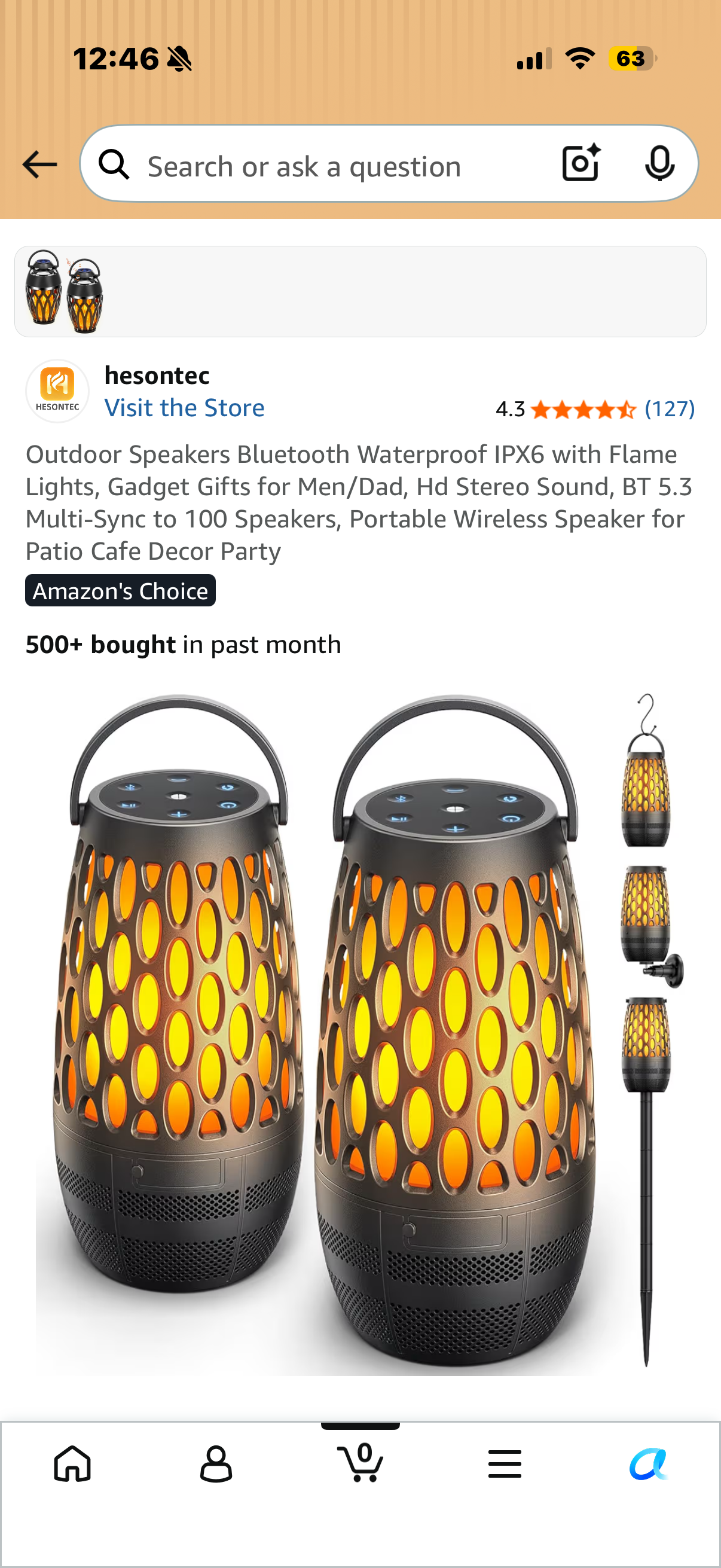 9 AM Door Buster -  Outdoor Speakers Bluetooth Waterproof IPX6 with Flame Lights