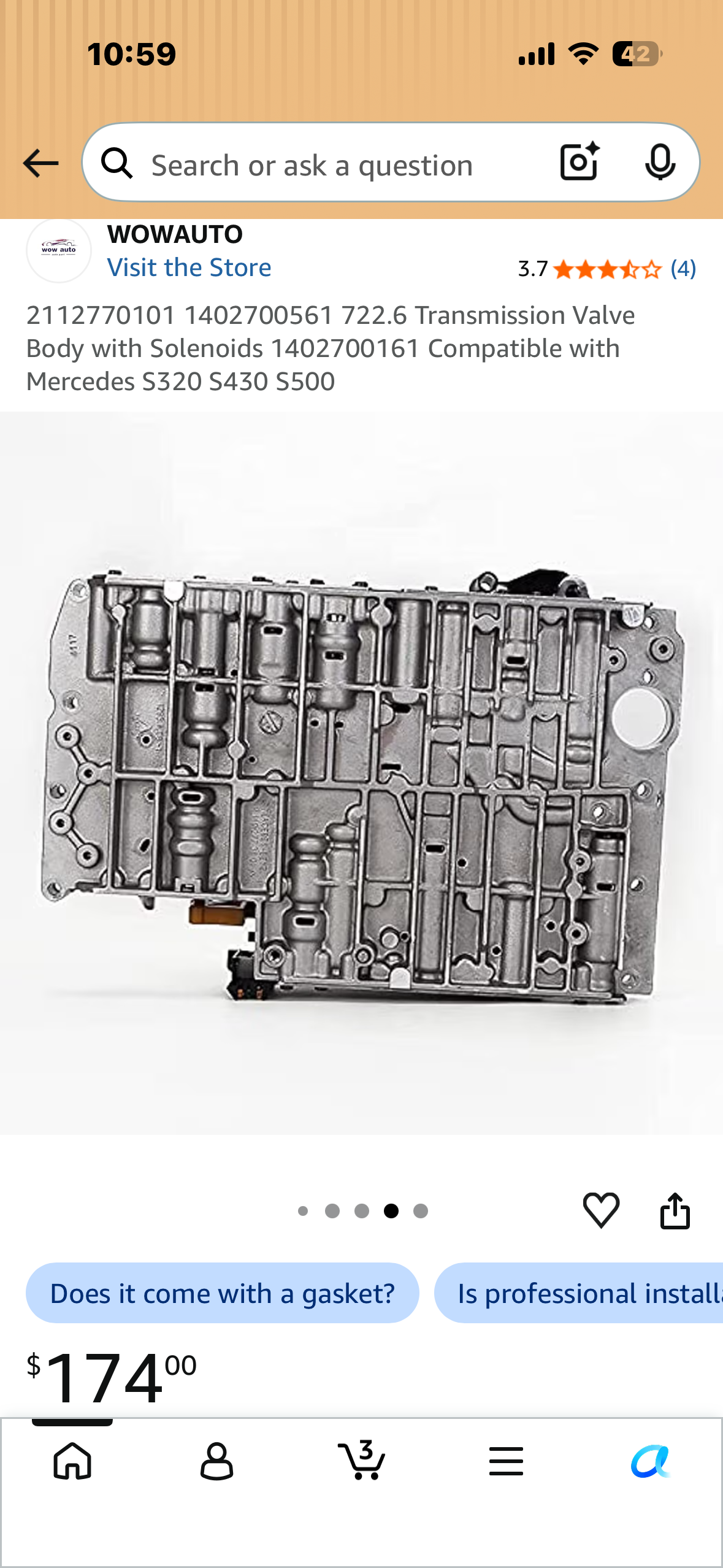 2 Transmission Valve Body with Solenoids, 112770101 1402700561 722.6, 1402700161 Compatible with Mercedes S320 S430 S500