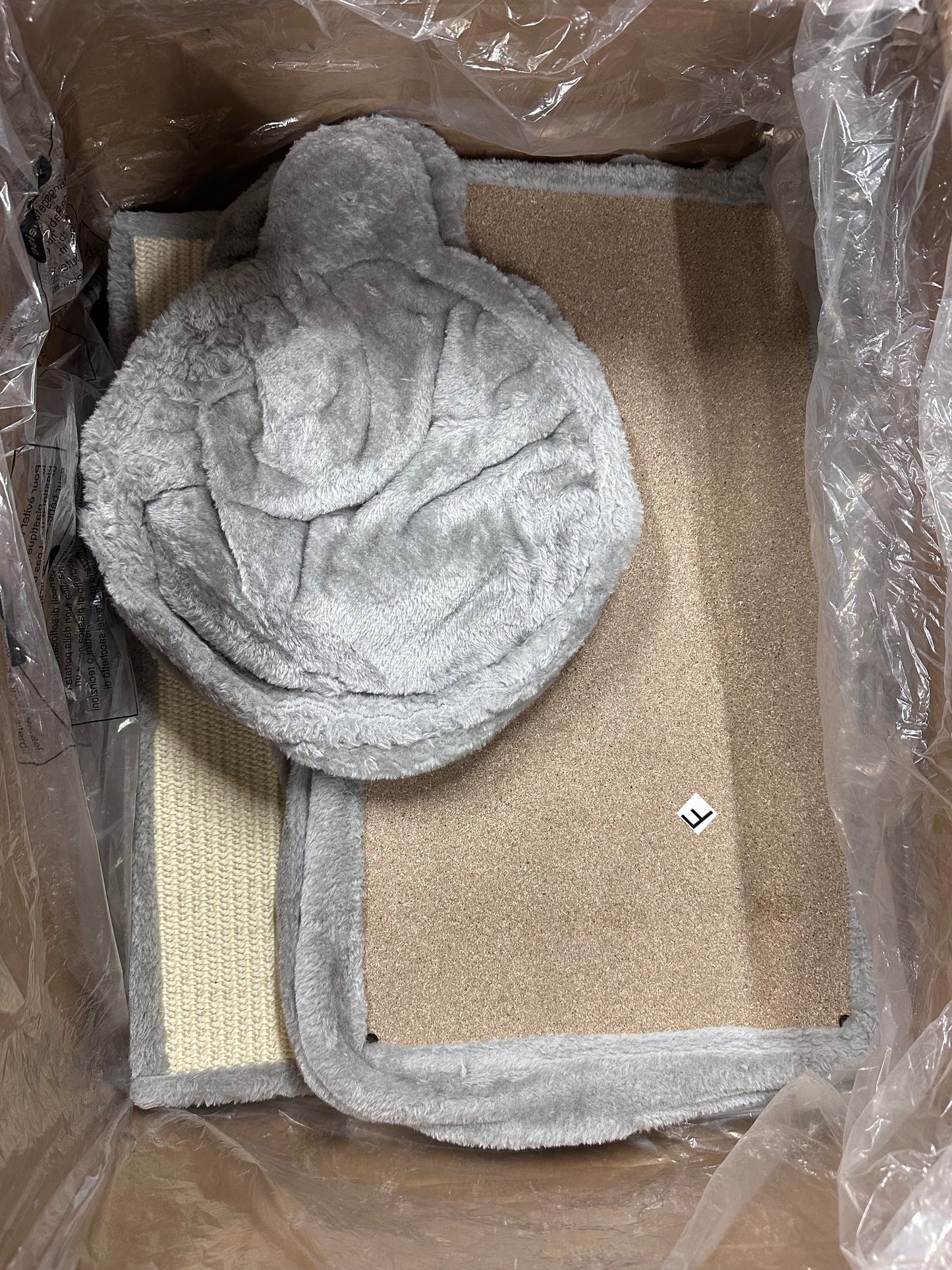 Allewie 82” Large Cat Tree/House/XXL Tall Cat Tower for Big Scratching Post/Multi-Level Large Kitty Climbing Tree with Condo/Light Grey (R788)