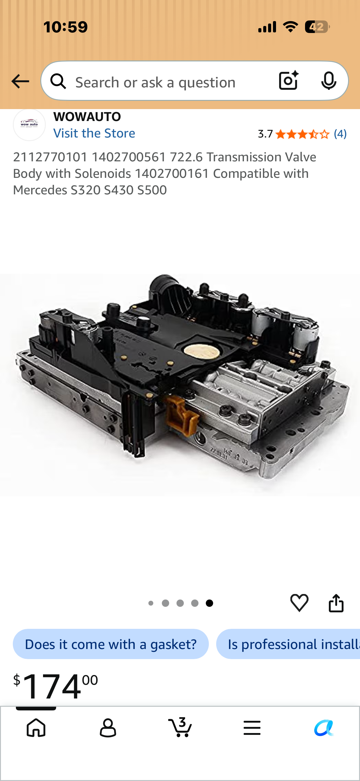 2 Transmission Valve Body with Solenoids, 112770101 1402700561 722.6, 1402700161 Compatible with Mercedes S320 S430 S500