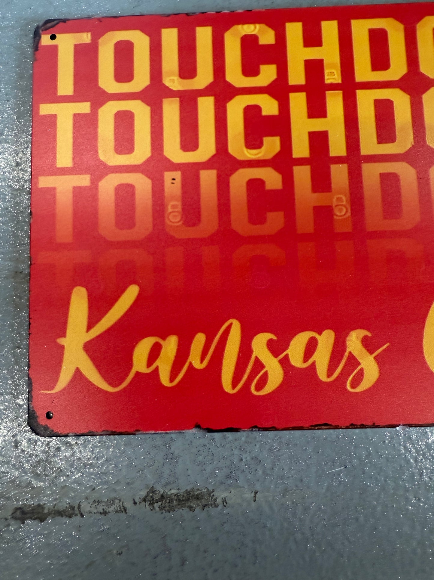 Touchdown Kansas City Metal Sign