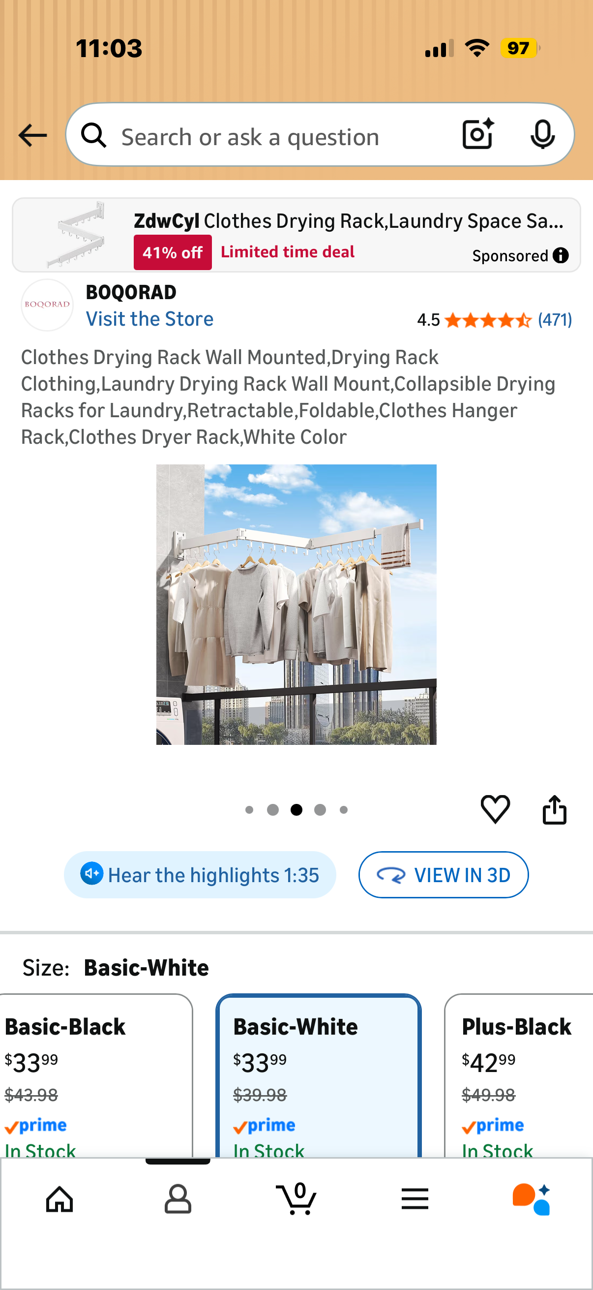 Clothes Drying Rack Wall Mounted,Drying Rack Clothing,Laundry Drying Rack Wall Mount,Collapsible Drying Racks for Laundry,Retractable,Foldable,Clothes Hanger Rack,Clothes Dryer Rack,White Color