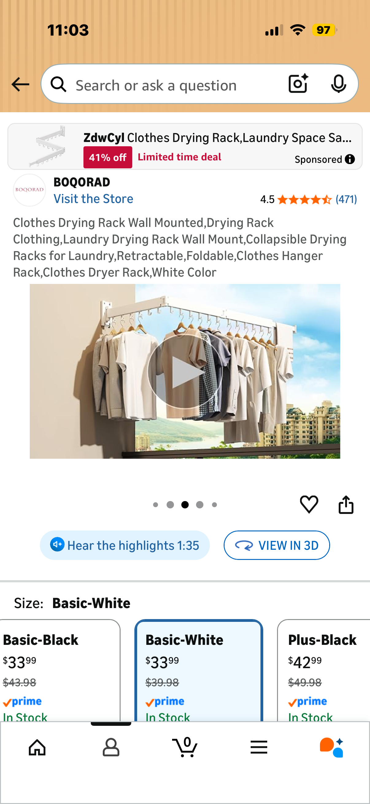 Clothes Drying Rack Wall Mounted,Drying Rack Clothing,Laundry Drying Rack Wall Mount,Collapsible Drying Racks for Laundry,Retractable,Foldable,Clothes Hanger Rack,Clothes Dryer Rack,White Color