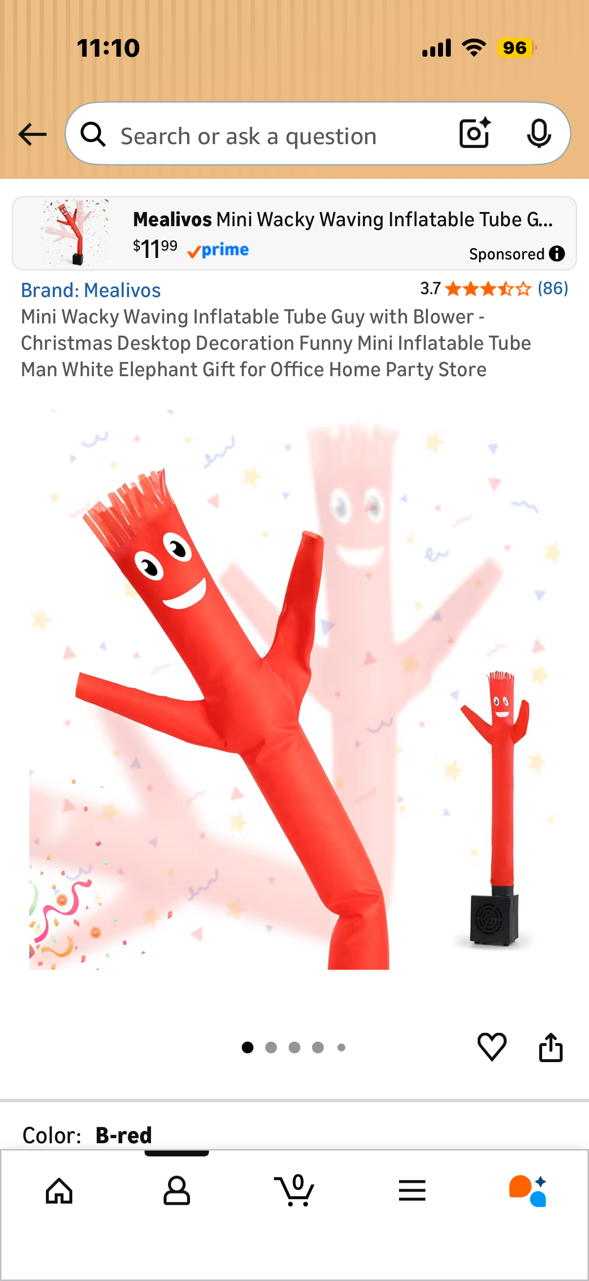 Mini Wacky Waving Inflatable Tube Guy with Blower - Christmas Desktop Decoration Funny Mini Inflatable Tube Man White Elephant Gift for Office Home Party Store