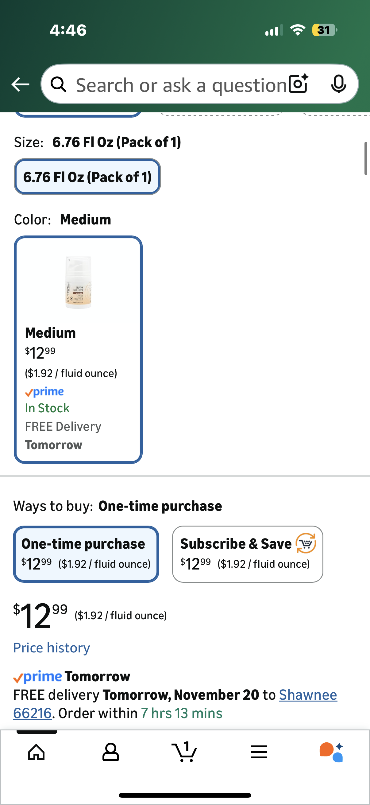 St Moriz Professional Medium Self Tanner Mousse - Sunless Instant Self Tanning Foam for a Deep, Natural Looking Fake Tan - With Aloe Vera & Vitamin E (6.76 fl oz