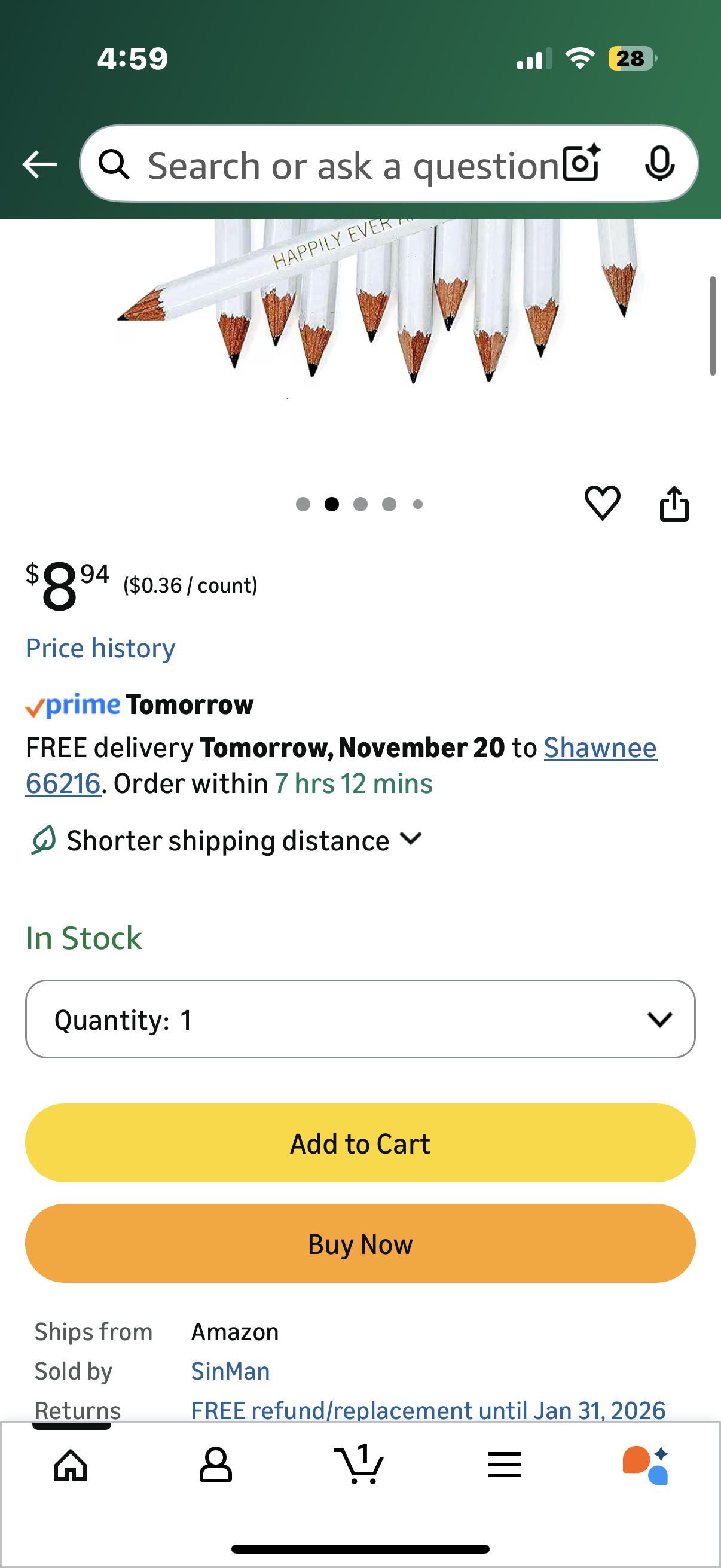 HAPPILY EVER AFTER Pencils Pre-sharpened for all Occasions 50