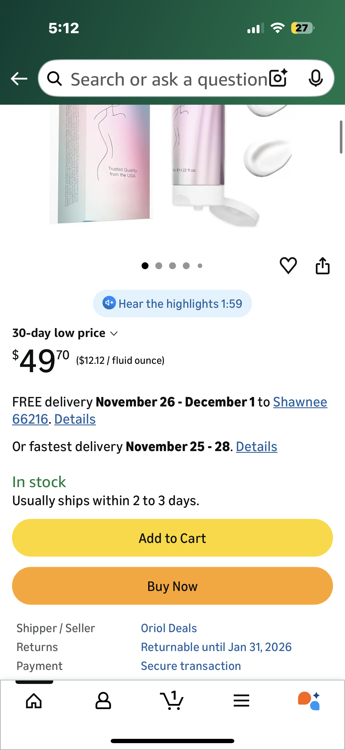 B Flat Belly Firming Cream: Premium Skin Tightening & Moisturizing for Stomach, Women Body Lotion for Firmness and Lift of Thighs & Butt - Pregnancy Skin Firming - 4.1 Fl Oz