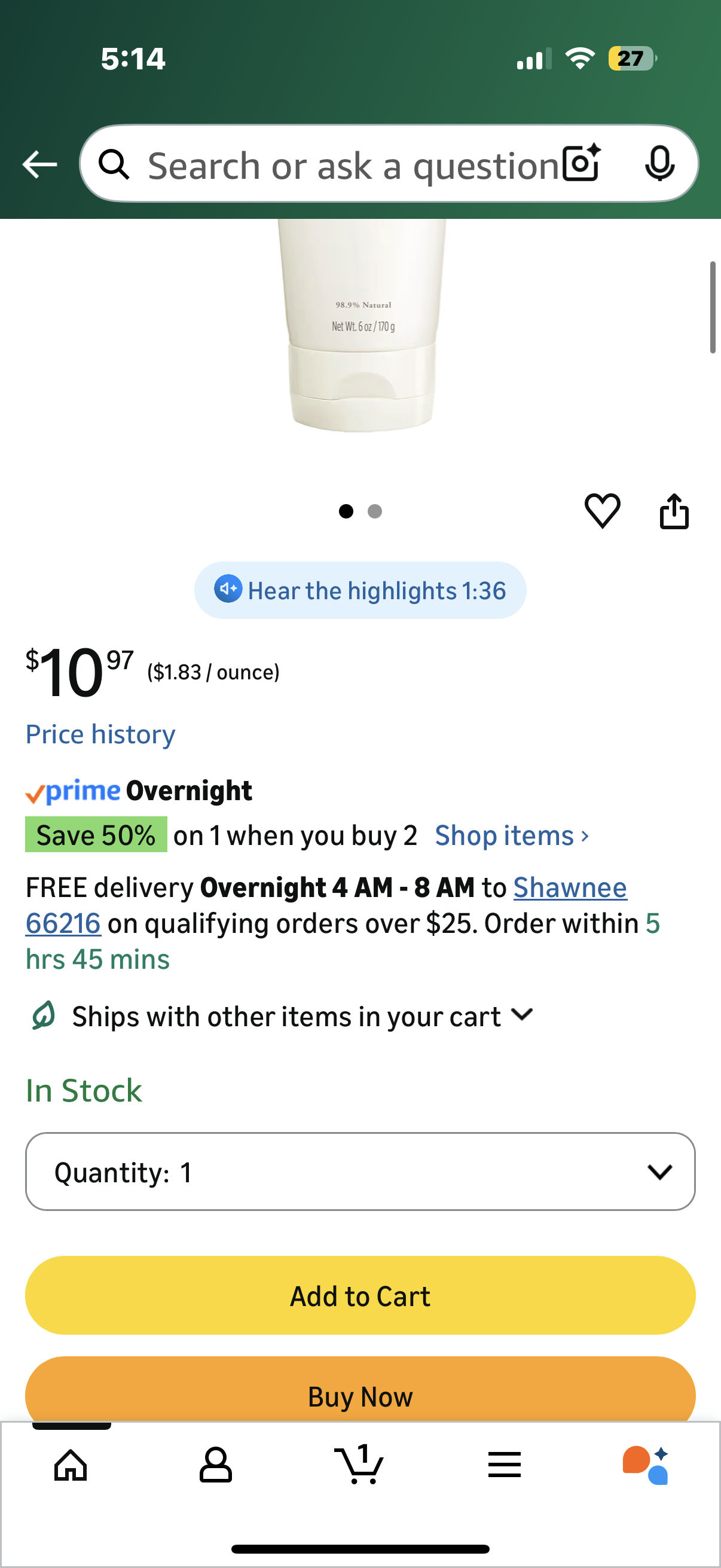 Burt's Bees Burt's Bees Face Cleanser for Sensitive Skin, 6 Ounce