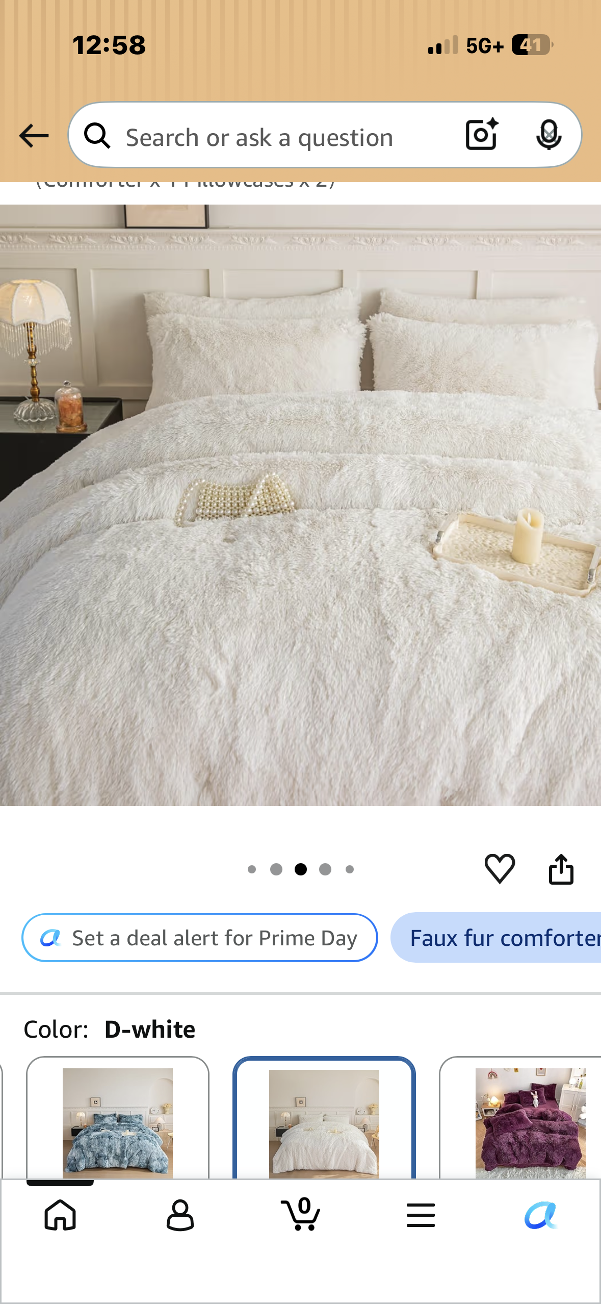 oentyo Faux Fur King Comforter Set -Ultra Soft Flannel Sherpa, 3-Piece Fluffy Fuzzy Fleece Bedding Set, 250 GSM Cozy Comforter with Box Quilting Design Quilt Set for All Seasons(Ivory White,King)