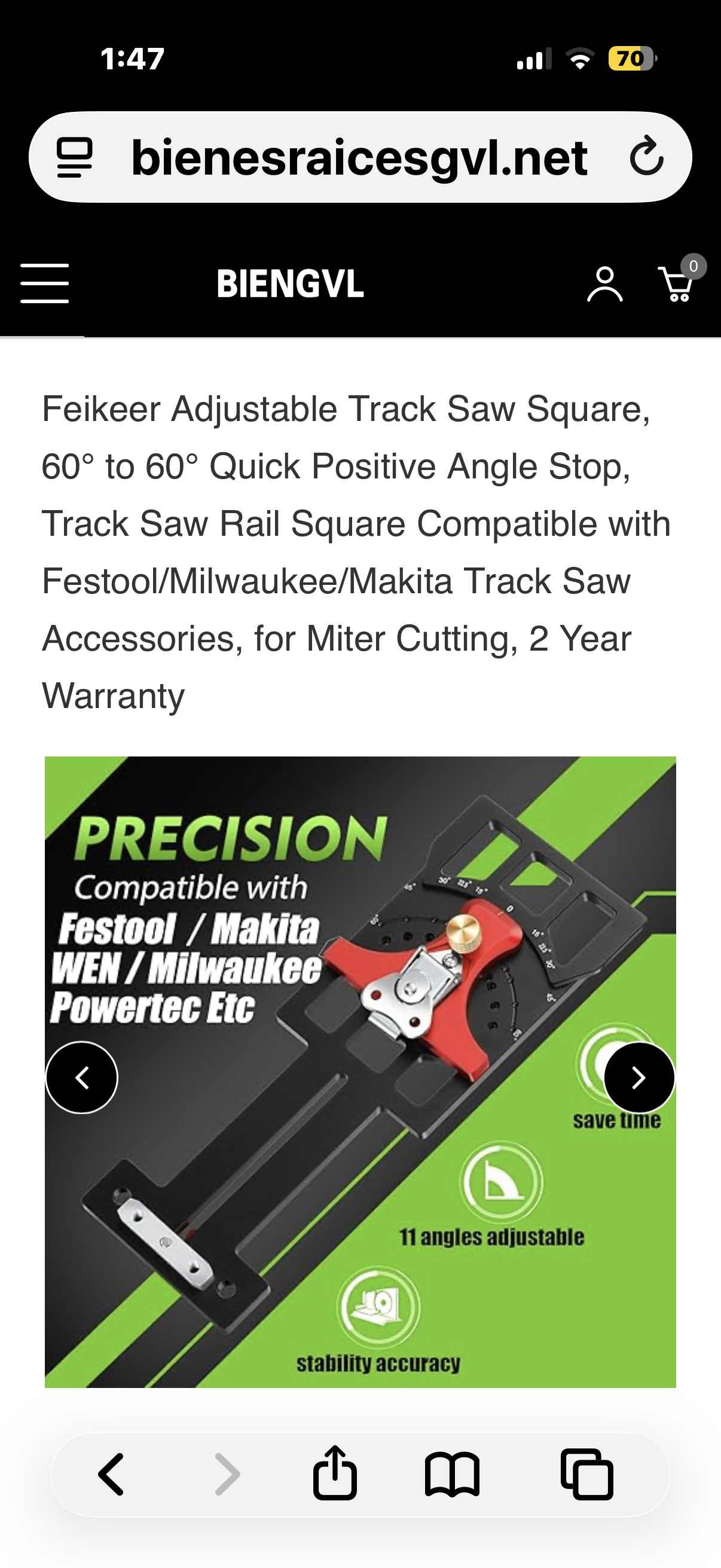 GOINGMAKE Adjustable Angle Track Saw Square with -60° to 60° Quick Positive Angle Stop,Guide Rail Square,Protractor,90 Degree Rail Square Guide Compatible with Festool and Makita