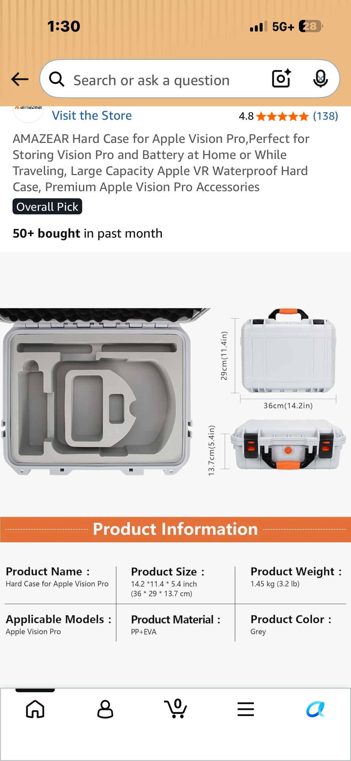 Hard Case for Apple Vision Pro, Perfect for Storing Vision Pro and Battery at Home or While Traveling, Large Capacity Apple VR Waterproof Hard Case, Premium Apple Vision Pro Accessories