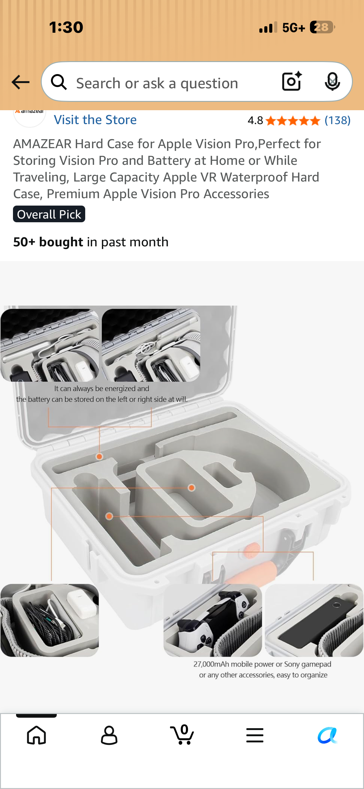 Hard Case for Apple Vision Pro, Perfect for Storing Vision Pro and Battery at Home or While Traveling, Large Capacity Apple VR Waterproof Hard Case, Premium Apple Vision Pro Accessories