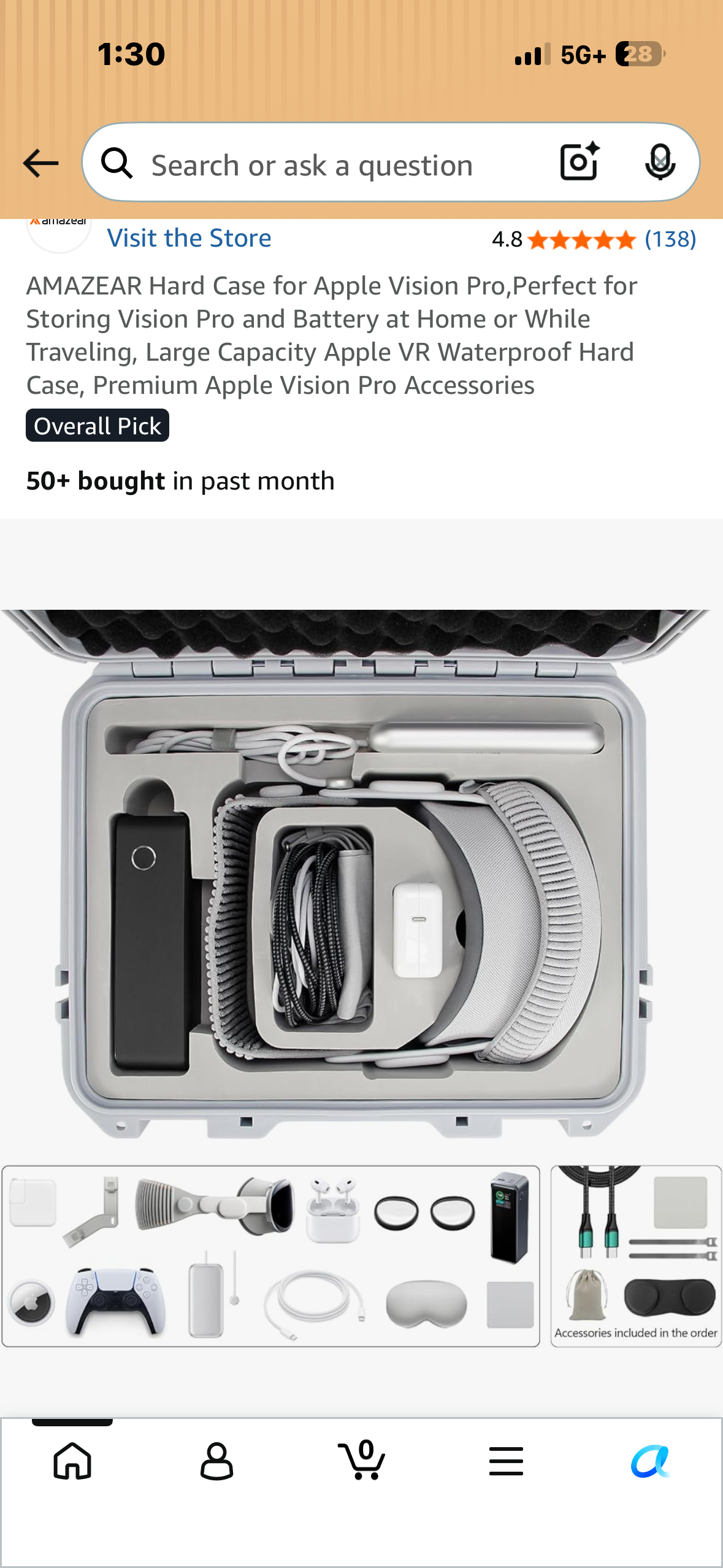 Hard Case for Apple Vision Pro, Perfect for Storing Vision Pro and Battery at Home or While Traveling, Large Capacity Apple VR Waterproof Hard Case, Premium Apple Vision Pro Accessories