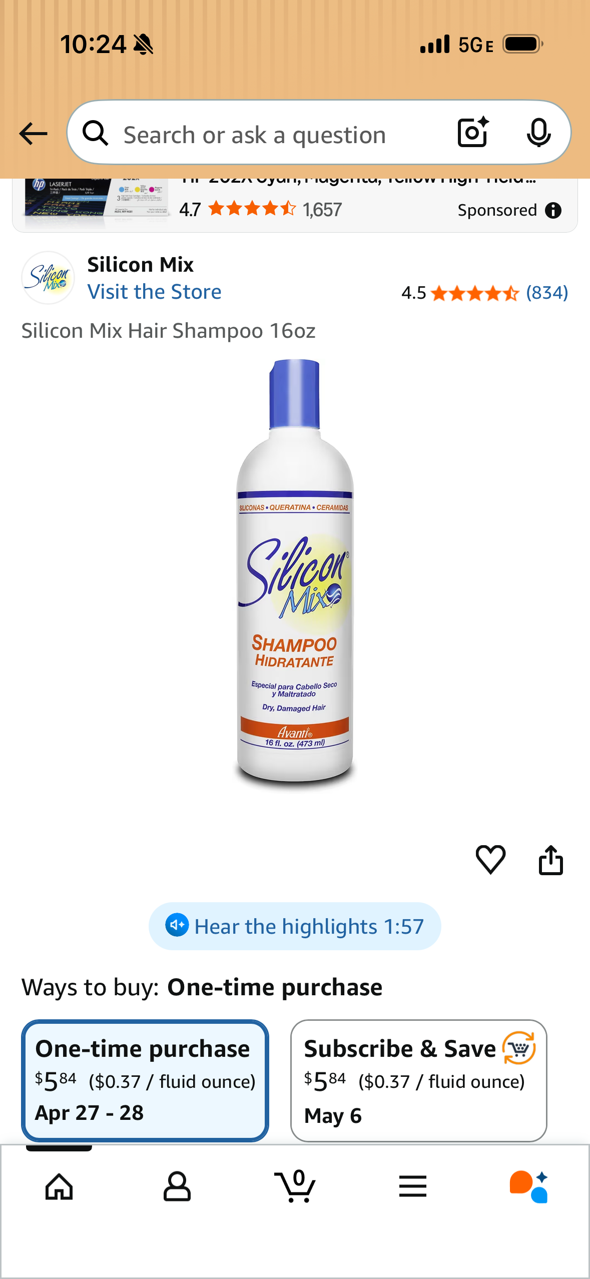 Silicon Mix Hair Shampoo 16oz