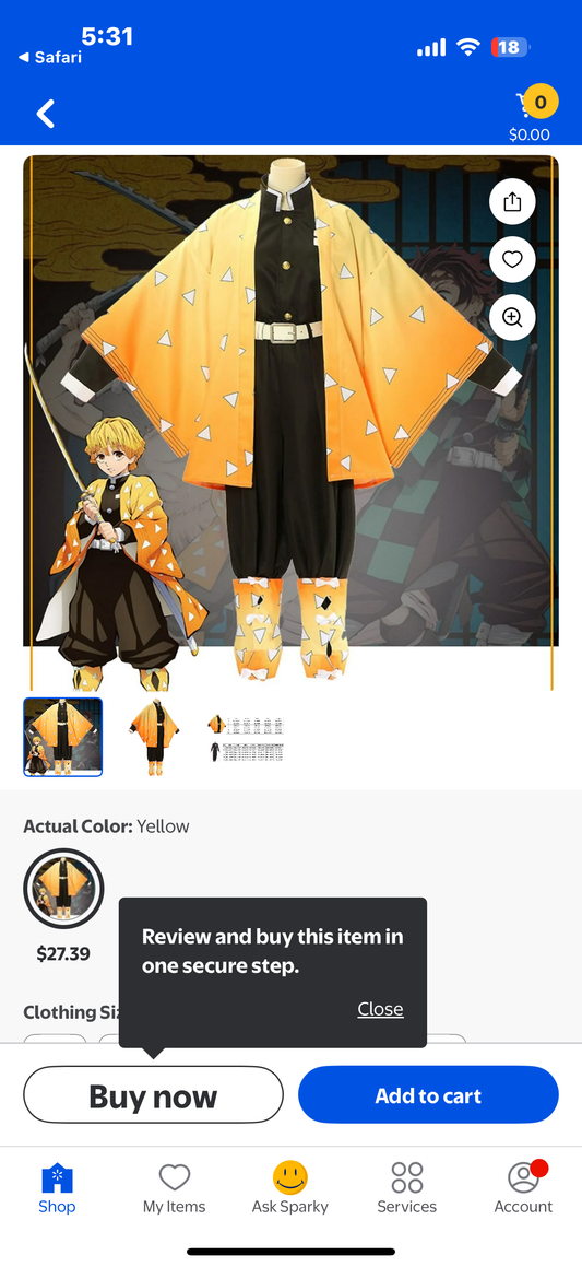 Demon Slayer Costume Set - Man's Agatsuma Zenitsu Costume & Accessories, Anime Kimono Cosplay Outfit, Halloween Cosplay Costume - Yellow (Size Mens Large)