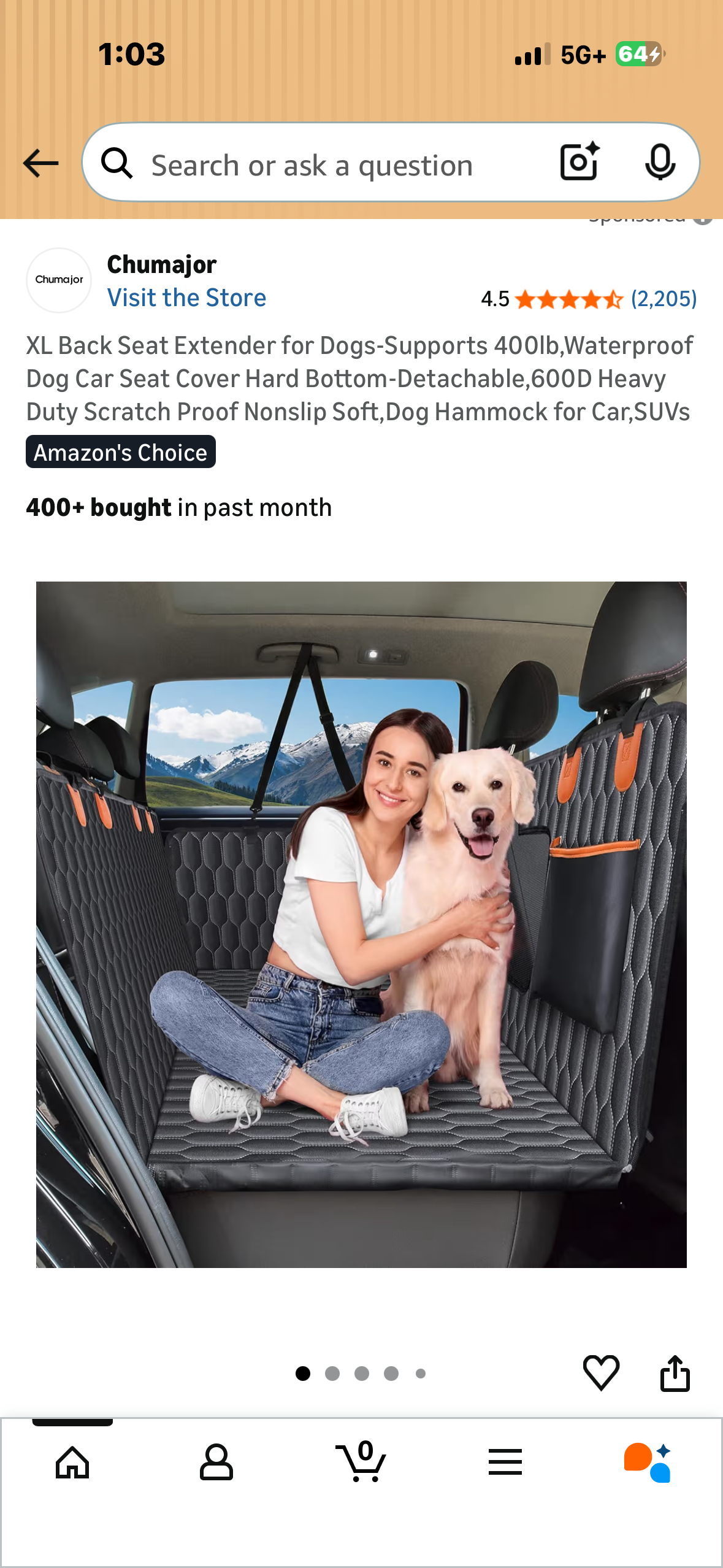 XL Back Seat Extender for Dogs-Supports 400lb, Waterproof Dog Car Seat with Cover, Hard Bottom-Detachable, 600D Heavy Duty Scratch Proof Nonslip, Dog Hammock for Car,SUVs (R789)