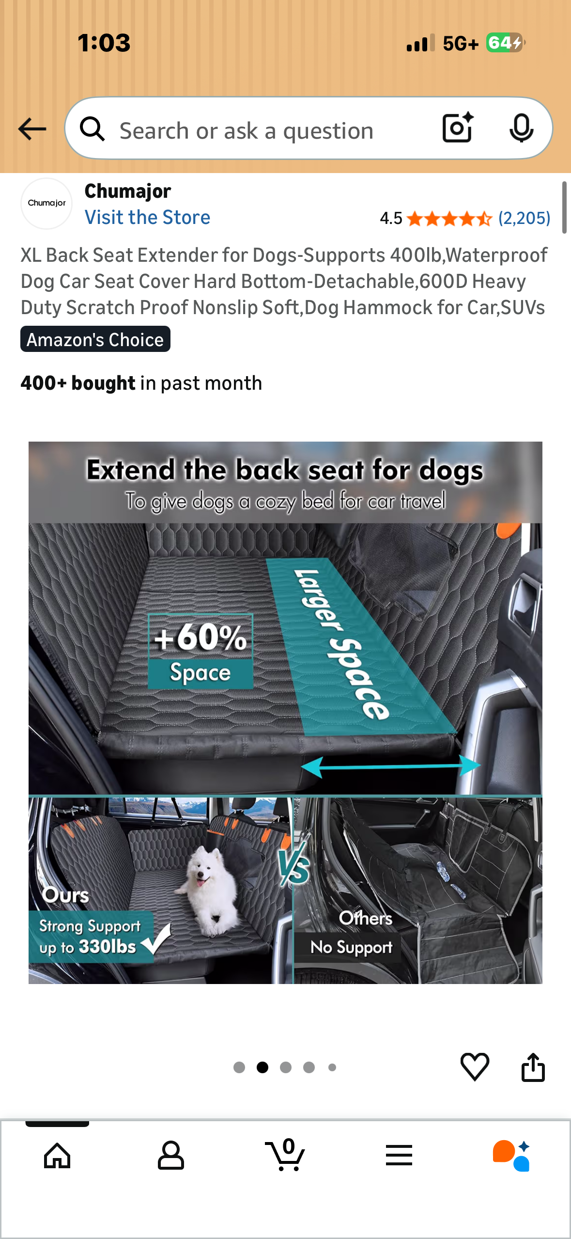 XL Back Seat Extender for Dogs-Supports 400lb, Waterproof Dog Car Seat with Cover, Hard Bottom-Detachable, 600D Heavy Duty Scratch Proof Nonslip, Dog Hammock for Car,SUVs (R789)