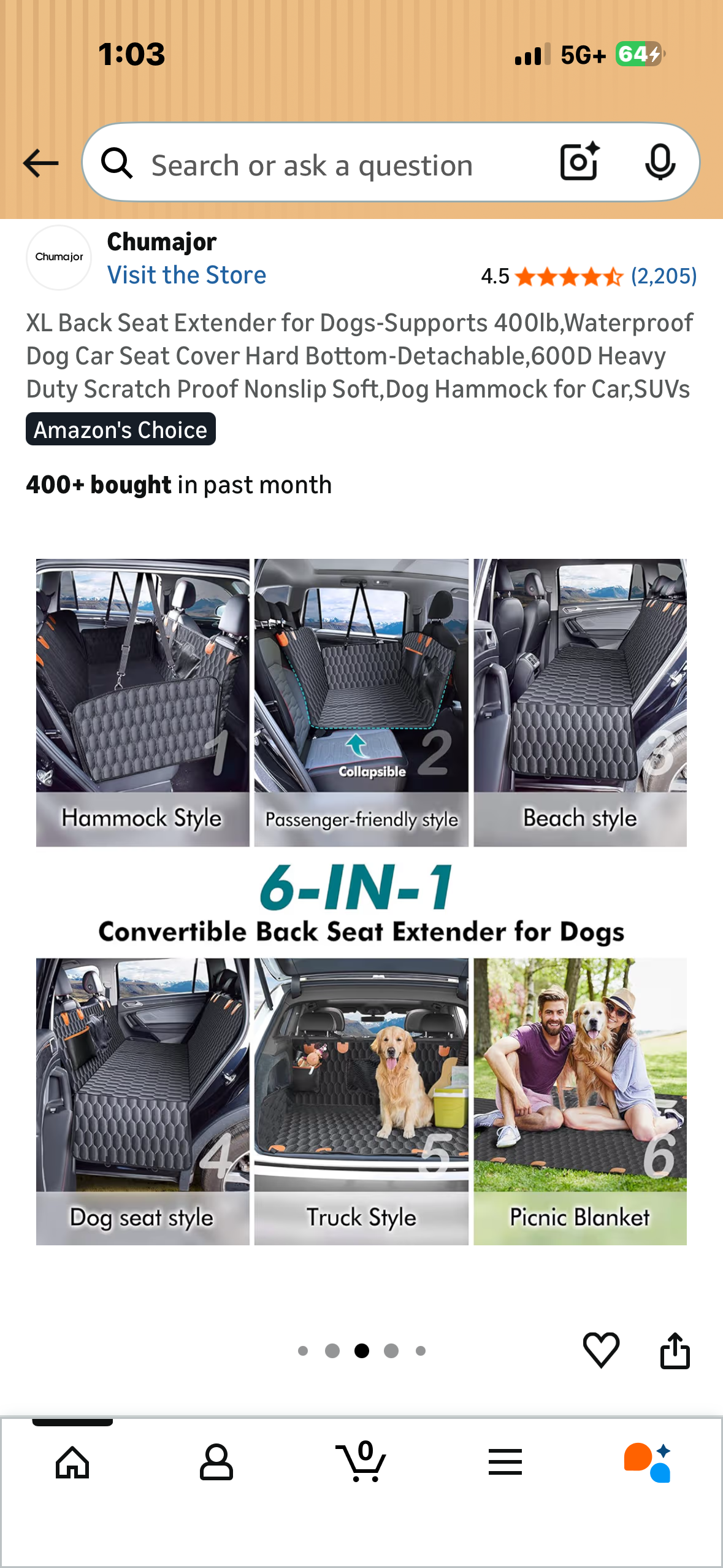 XL Back Seat Extender for Dogs-Supports 400lb, Waterproof Dog Car Seat with Cover, Hard Bottom-Detachable, 600D Heavy Duty Scratch Proof Nonslip, Dog Hammock for Car,SUVs (R789)