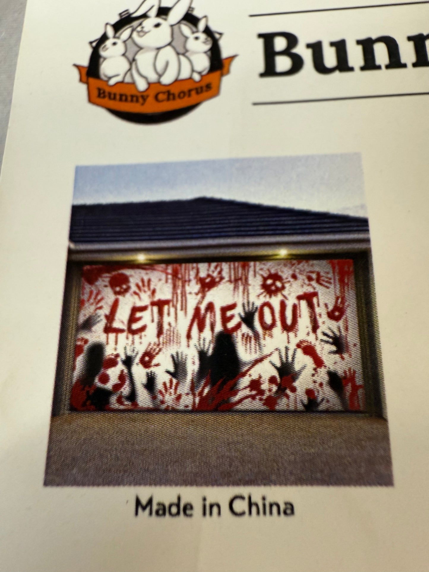 Bloody Halloween Garage Door Cover