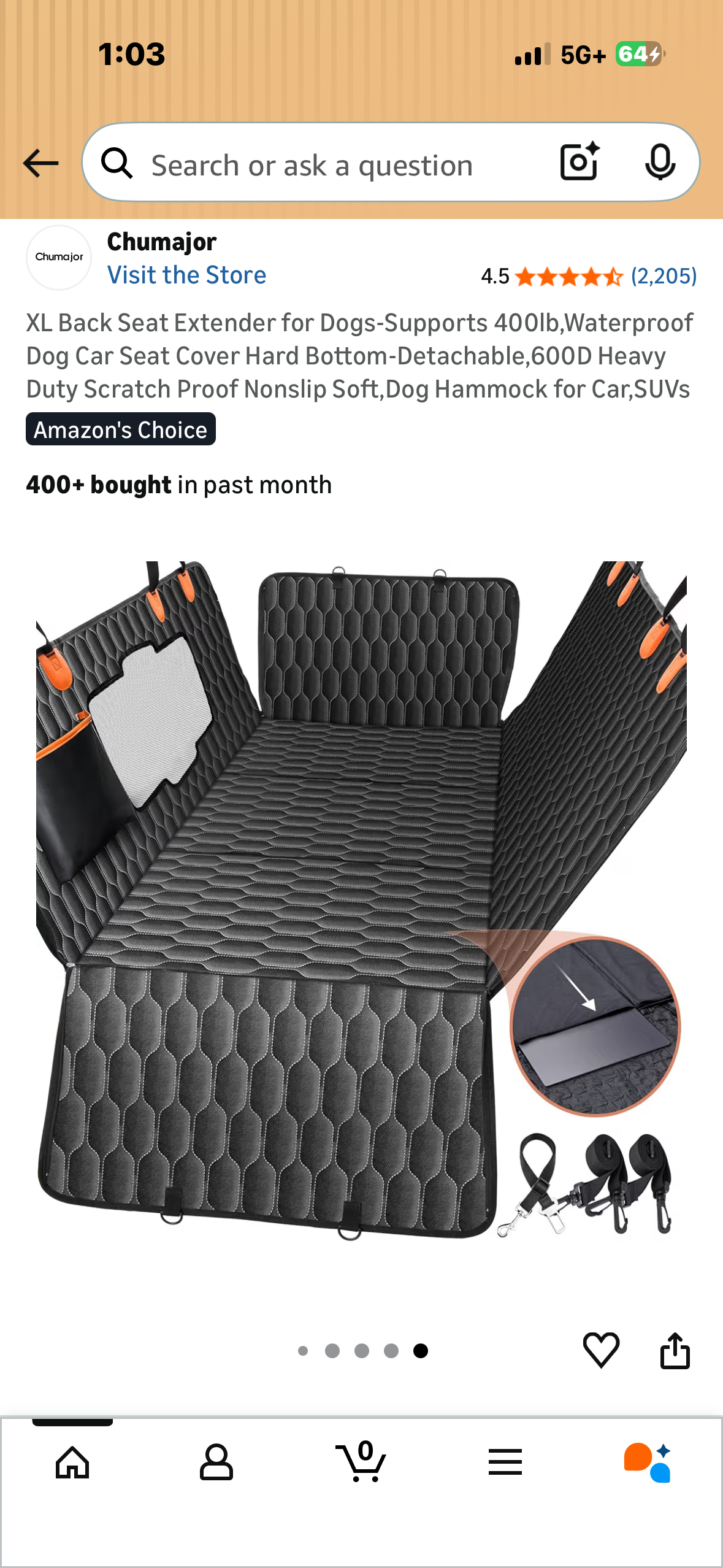 XL Back Seat Extender for Dogs-Supports 400lb, Waterproof Dog Car Seat with Cover, Hard Bottom-Detachable, 600D Heavy Duty Scratch Proof Nonslip, Dog Hammock for Car,SUVs (R789)