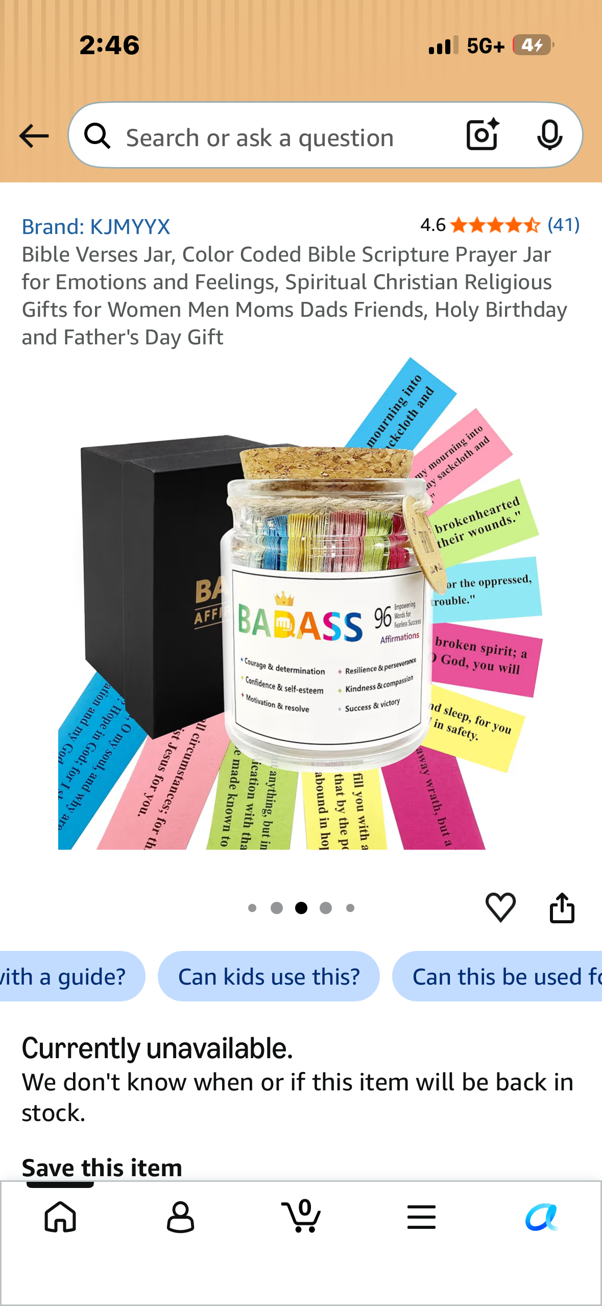 Bible Verses Jar, Color Coded Bible Scripture Prayer Jar for Emotions and Feelings, Spiritual Christian Religious Gifts for Women Men Moms Dads Friends, Holy Birthday and Father's Day Gift