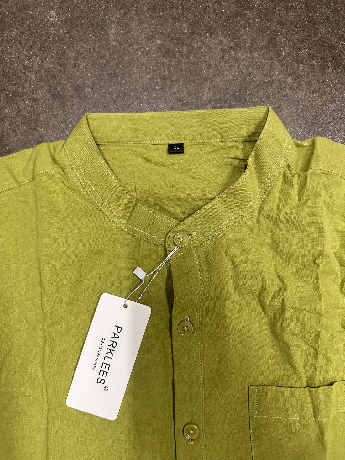 Men's Cotton Henley Shirt, Lightweight Long Sleeve Casual Top (Size Large)