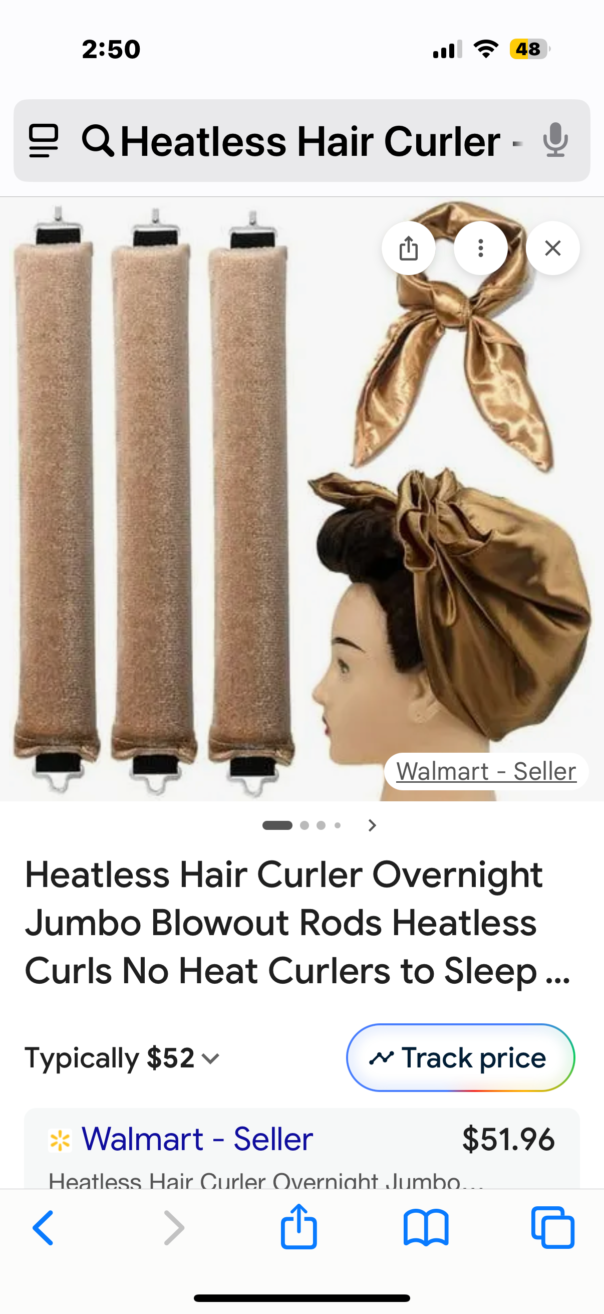 Heatless Hair Curler - Overnight Blowout Rods for All Hair Types, No Heat Needed, Healthy and Stylish Heatless Curling Set jumbo heatless hair curler to sleep in Heatless Hair Curlers (4 coffee)