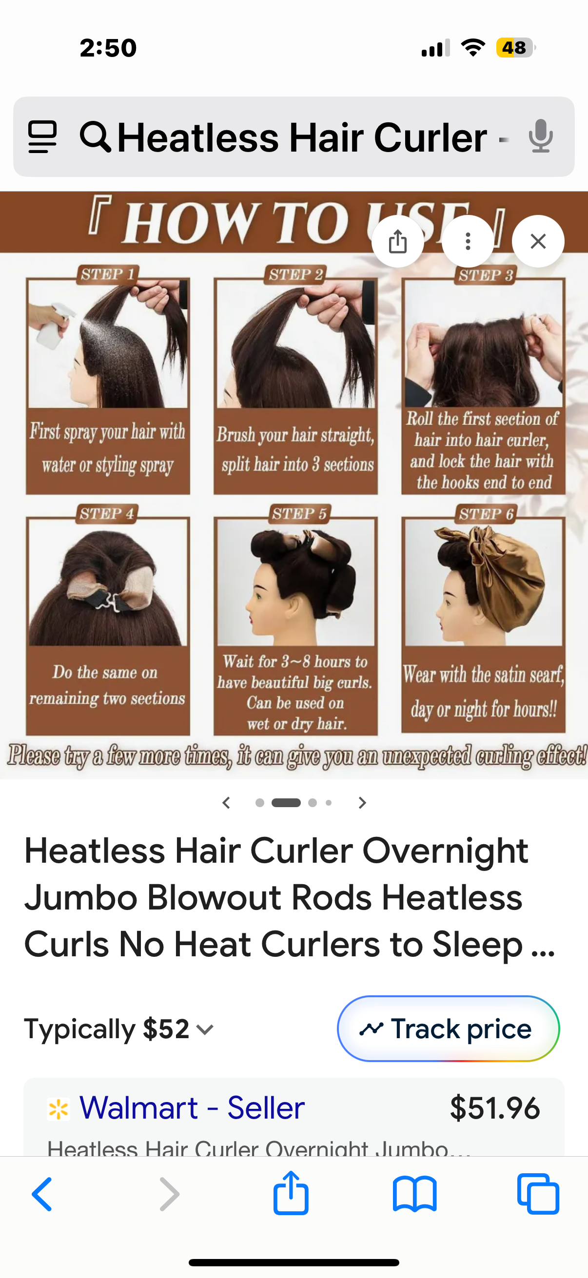 Heatless Hair Curler - Overnight Blowout Rods for All Hair Types, No Heat Needed, Healthy and Stylish Heatless Curling Set jumbo heatless hair curler to sleep in Heatless Hair Curlers (4 coffee)