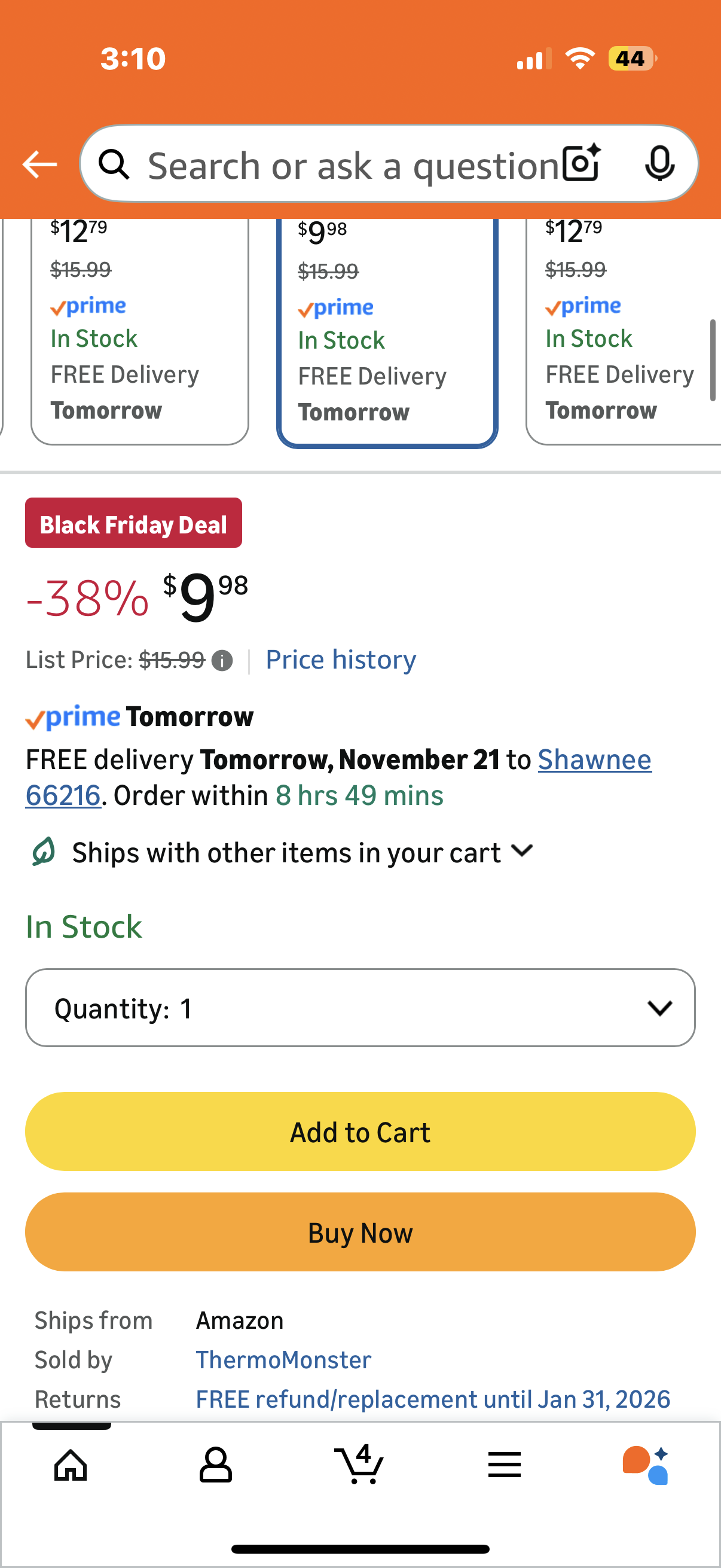 0.5 Sec Instant Read Meat Thermometer Digital with ±0.5℉ Precision, Food Thermometer for Cooking Kitchen Gadgets, Oven Grill Candy BBQ Essentials Accessories, Gifts for Him Dad Men Birthday, Red