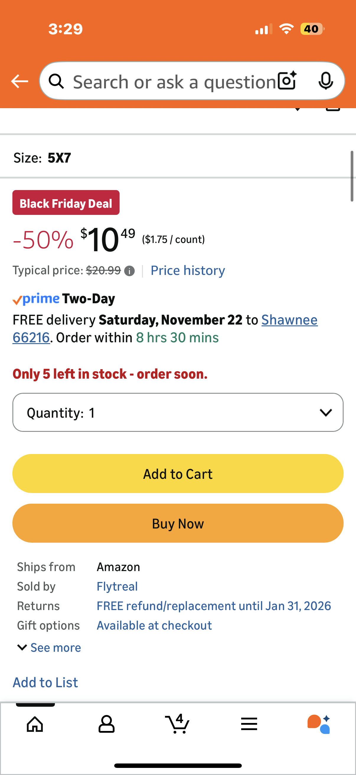 Acrylic Sign Holder 5 x 7 - Gold Picture Frames, Double-Sided Flyer Menu Signage Display Stand, Table Number Photo Holder Guest Signs for Weddings, Events (Set of 6